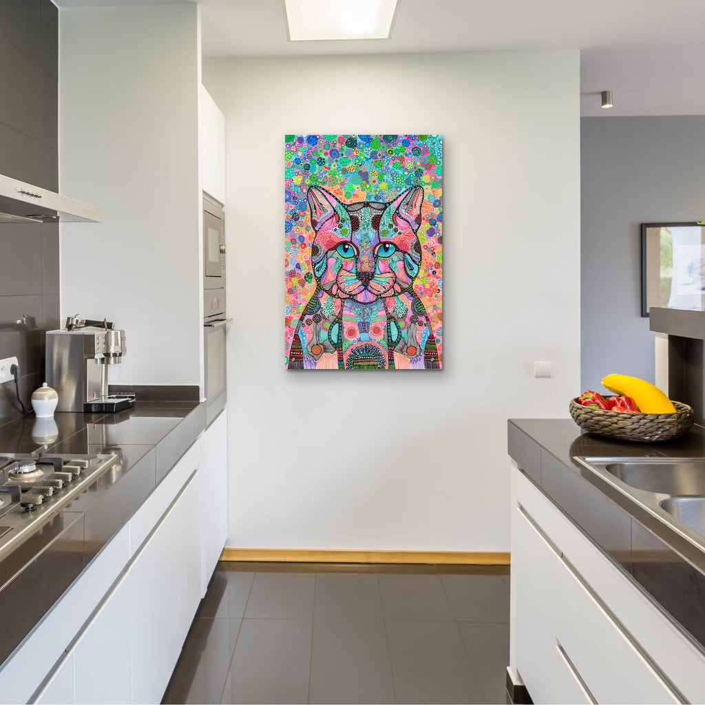 Epic Art 'Happy Cat2 by Noemi Ibarz, Acrylic Glass Wall Art,24x36