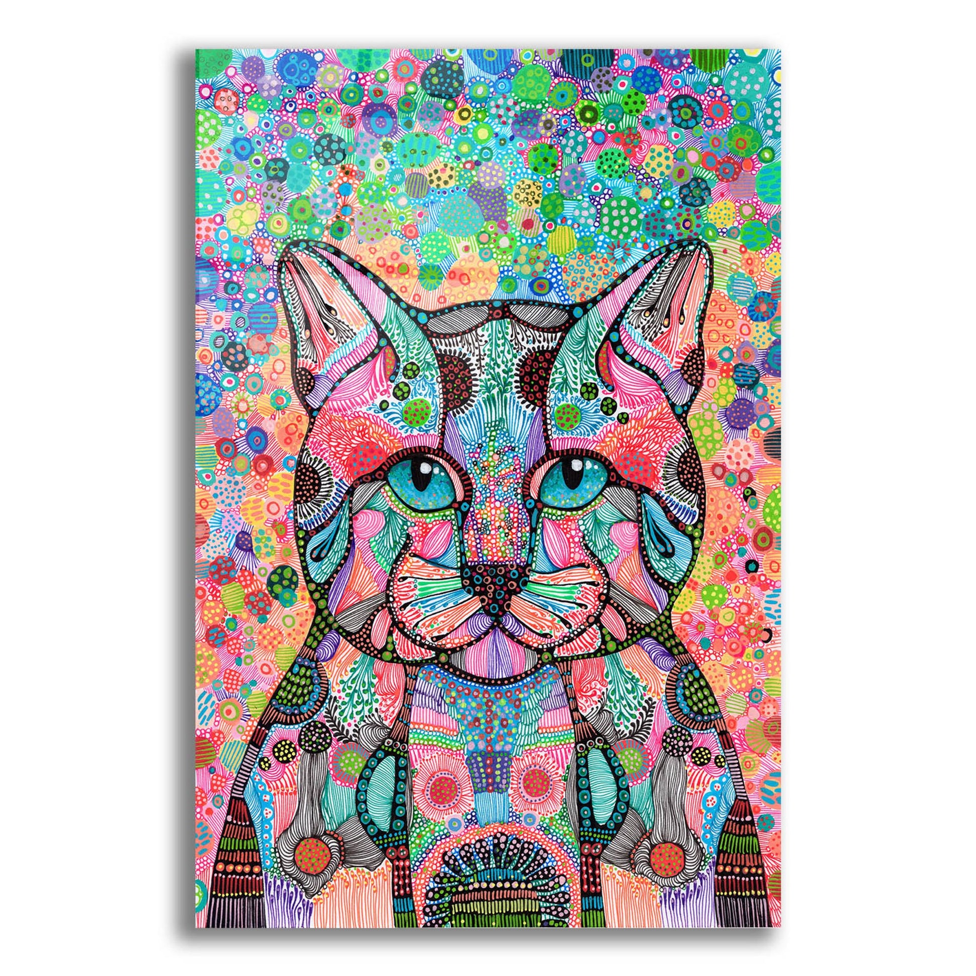 Epic Art 'Happy Cat2 by Noemi Ibarz, Acrylic Glass Wall Art