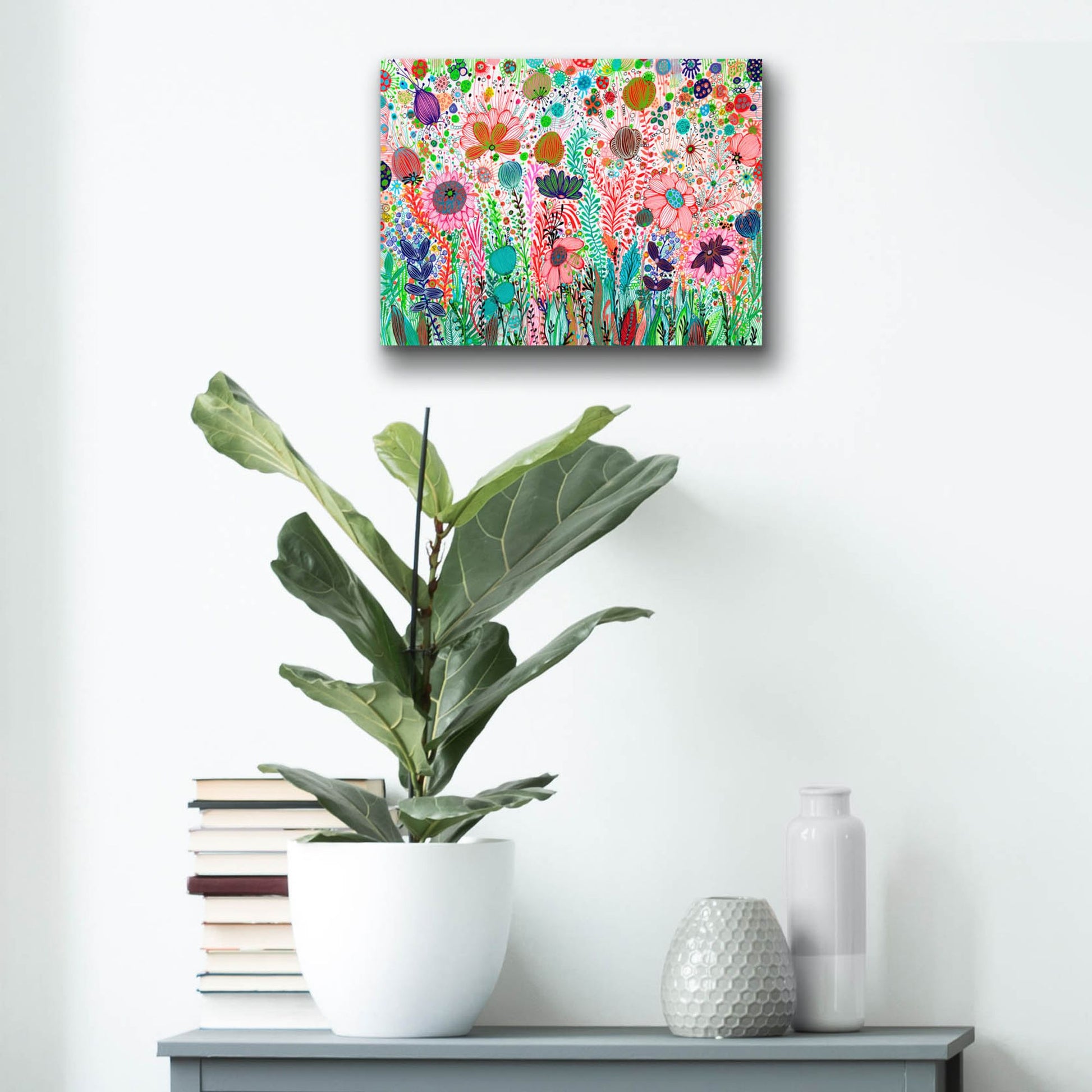 Epic Art 'Garden Party2 by Noemi Ibarz, Acrylic Glass Wall Art,16x12