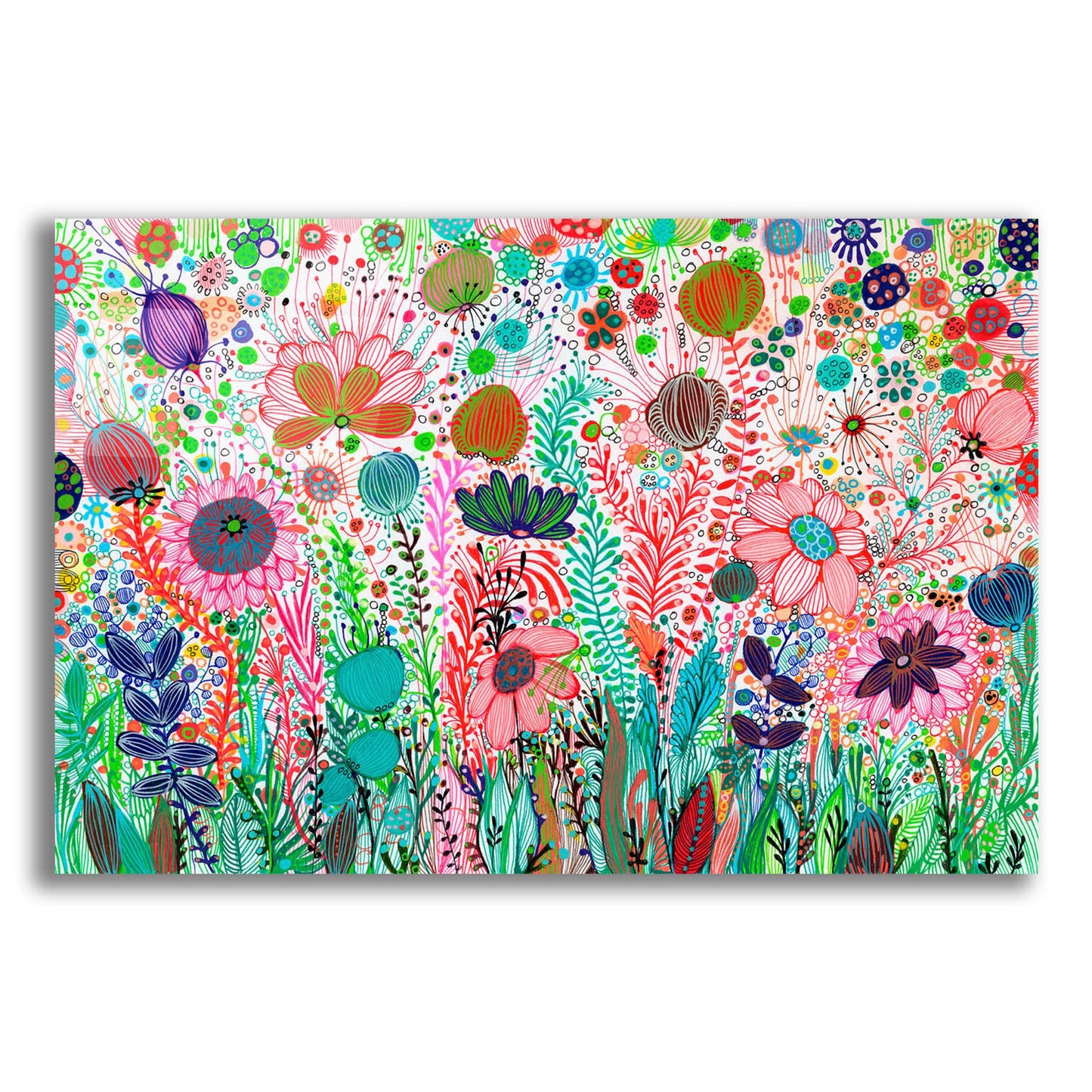 Epic Art 'Garden Party2 by Noemi Ibarz, Acrylic Glass Wall Art,24x16