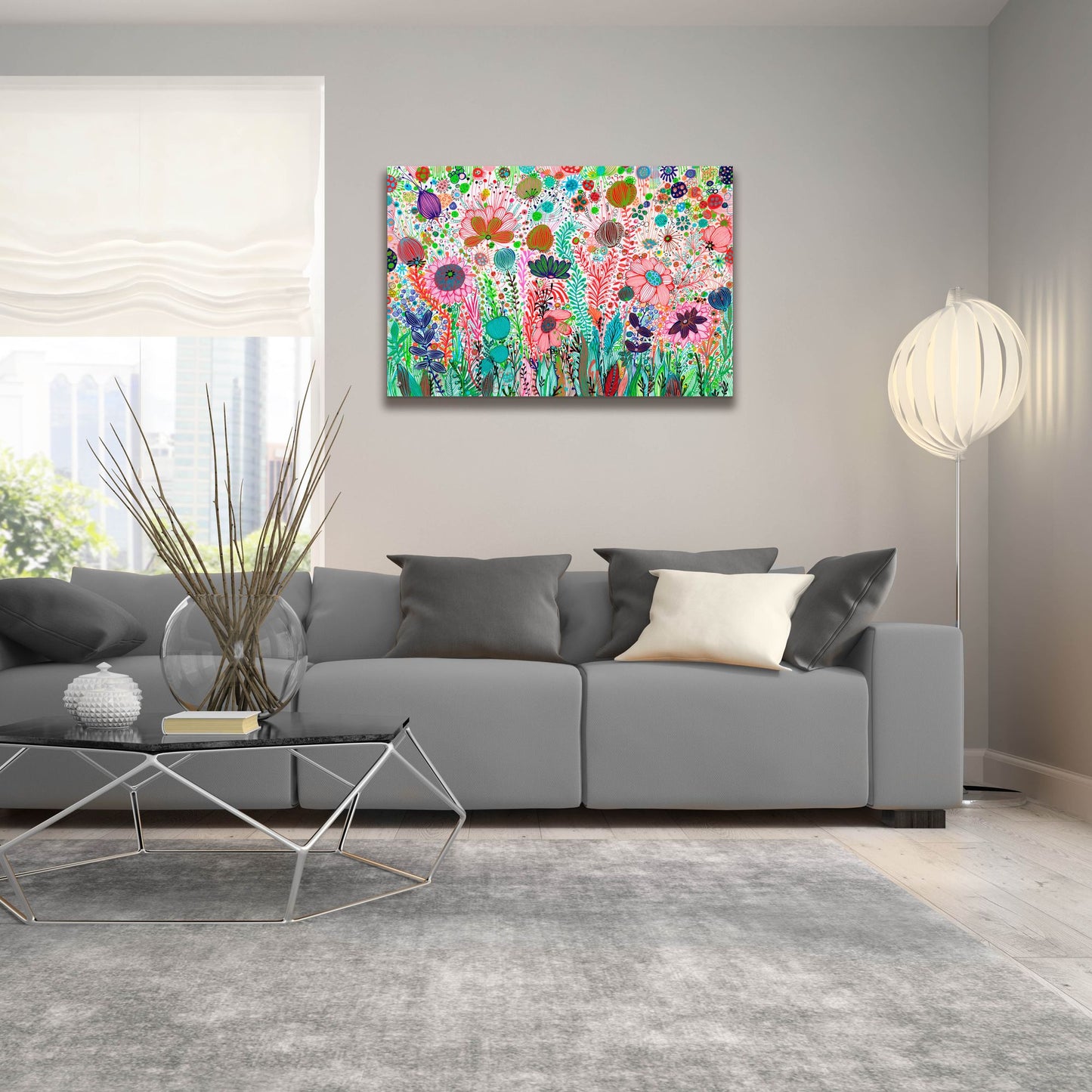 Epic Art 'Garden Party2 by Noemi Ibarz, Acrylic Glass Wall Art,36x24