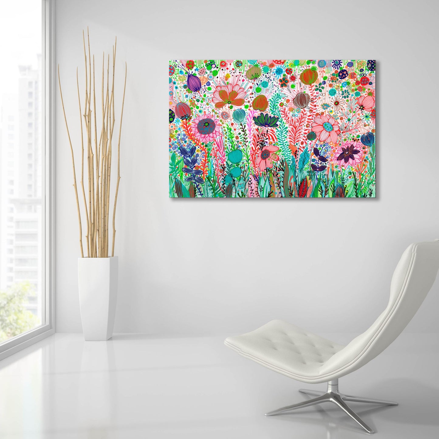 Epic Art 'Garden Party2 by Noemi Ibarz, Acrylic Glass Wall Art,36x24