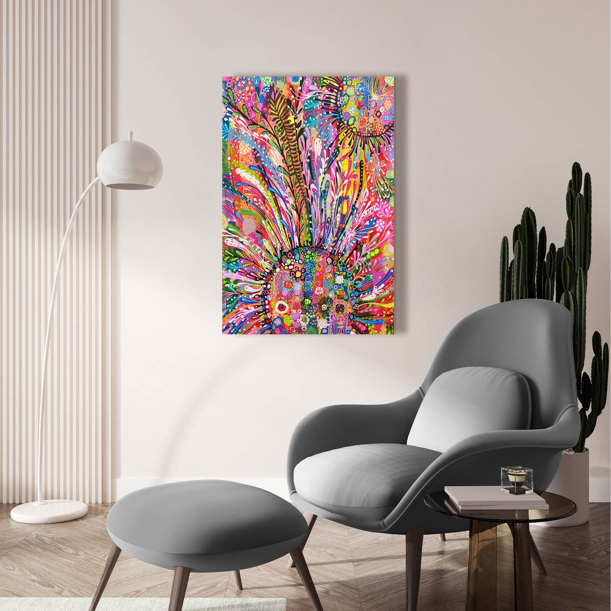 Epic Art 'Summer Is Here2 by Noemi Ibarz, Acrylic Glass Wall Art,24x36