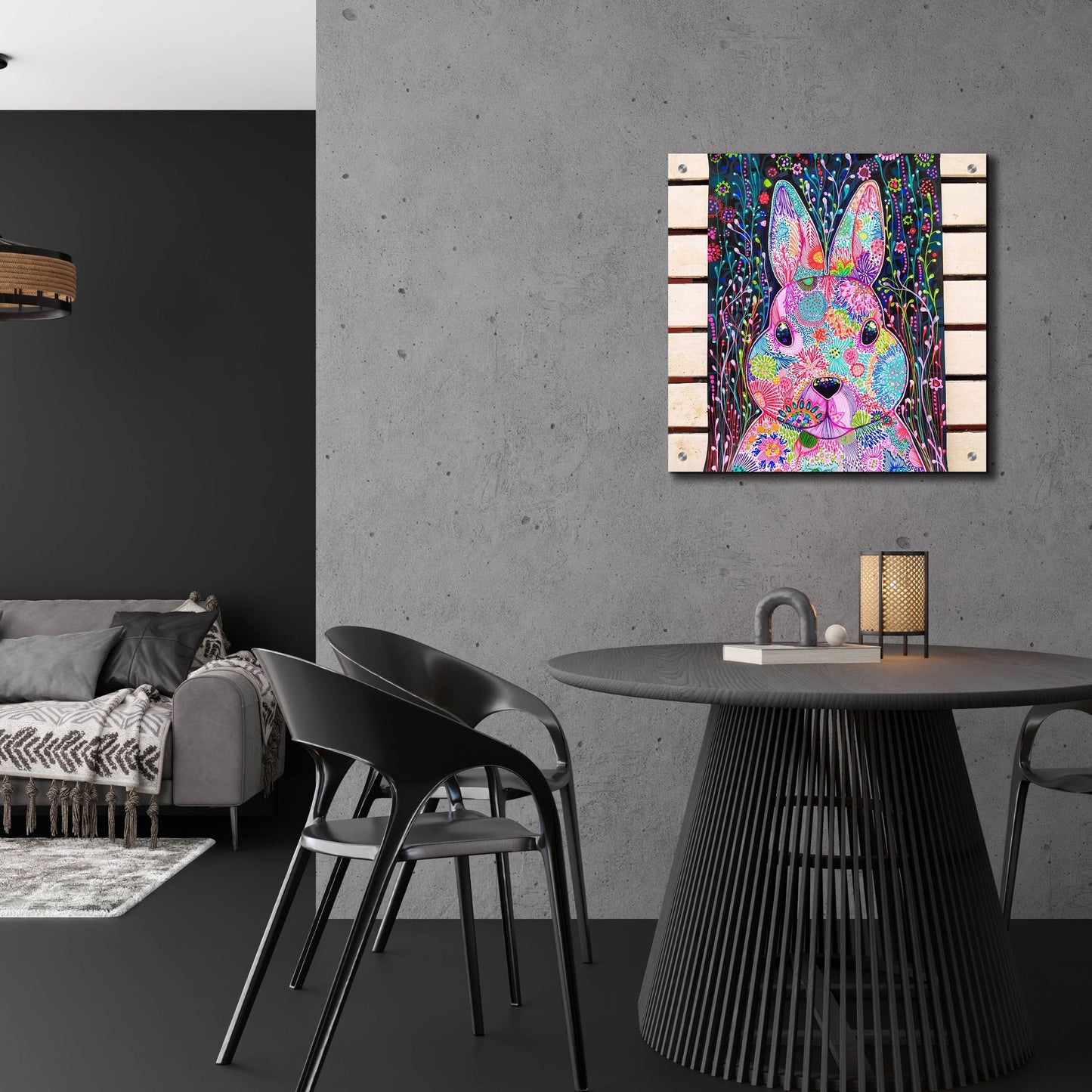 Epic Art 'Bunny2 by Noemi Ibarz, Acrylic Glass Wall Art,24x24