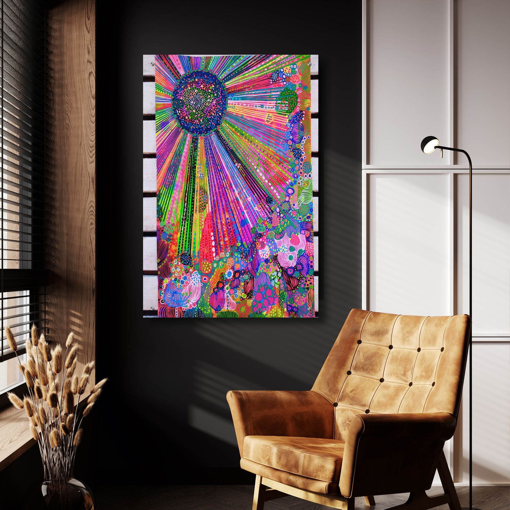 Epic Art 'Sun Shine2 by Noemi Ibarz, Acrylic Glass Wall Art,24x36