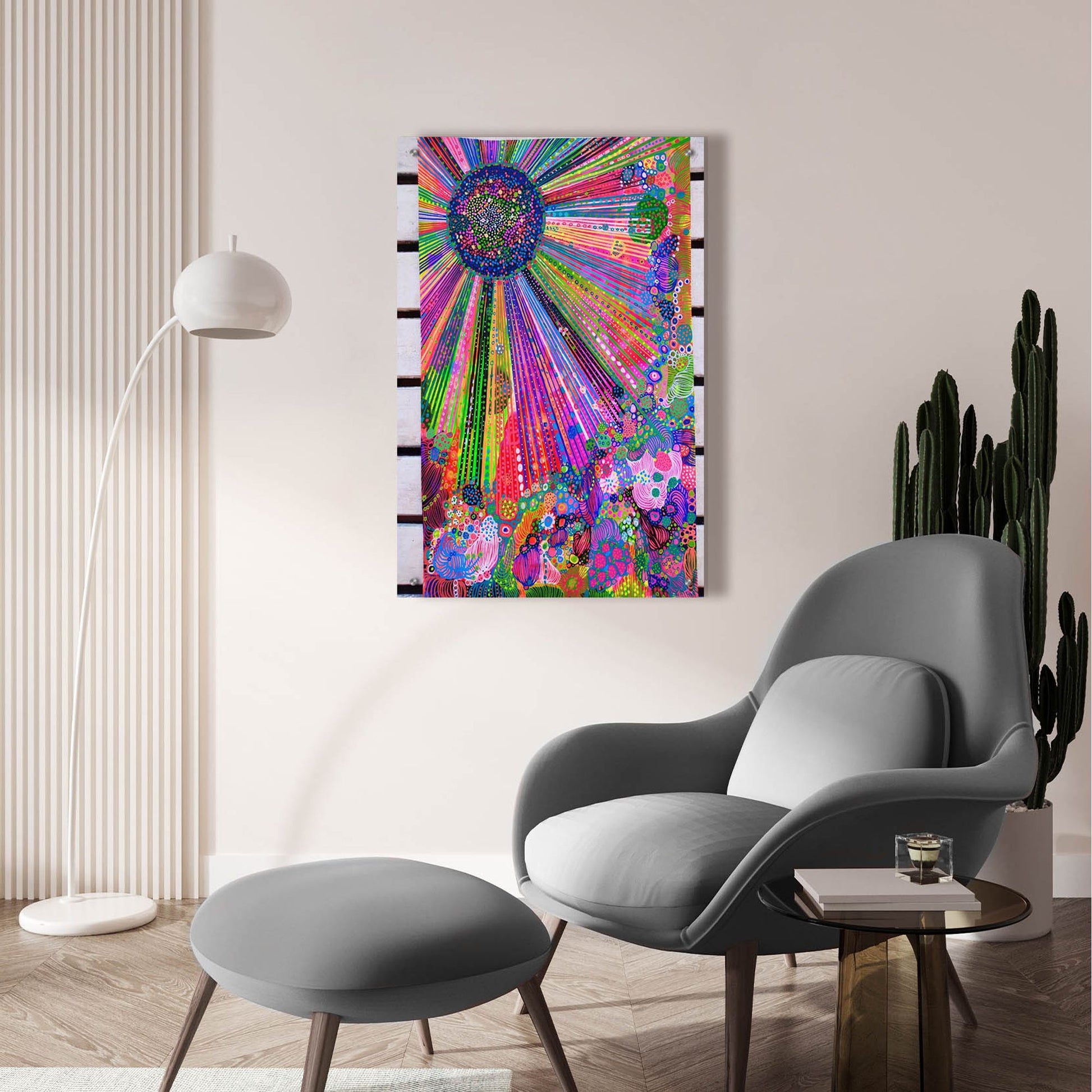 Epic Art 'Sun Shine2 by Noemi Ibarz, Acrylic Glass Wall Art,24x36