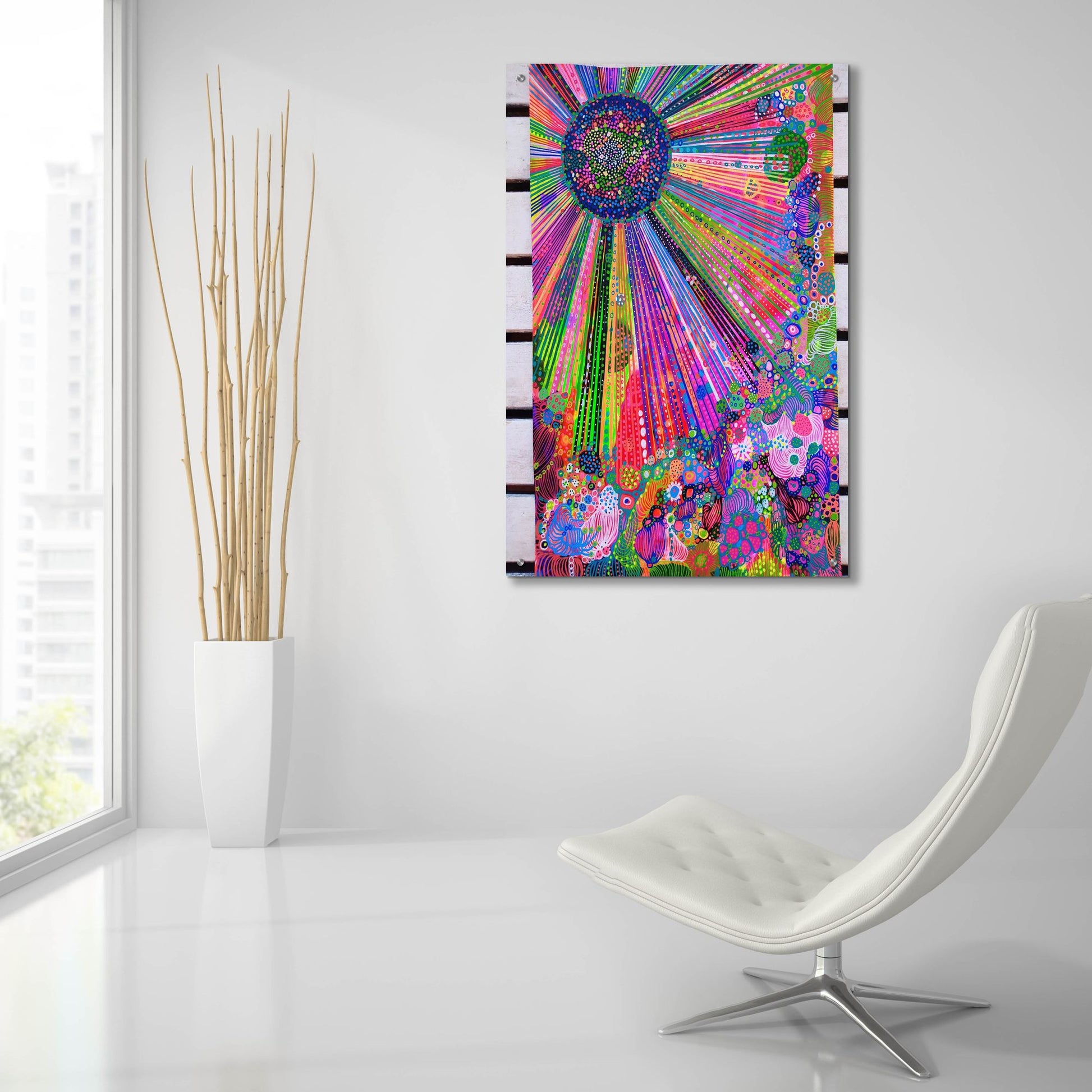 Epic Art 'Sun Shine2 by Noemi Ibarz, Acrylic Glass Wall Art,24x36