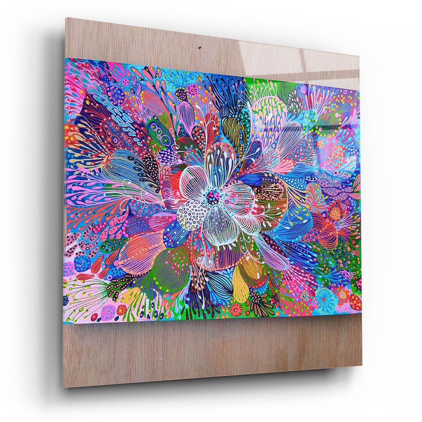 Epic Art 'Blooming2 by Noemi Ibarz, Acrylic Glass Wall Art,12x12