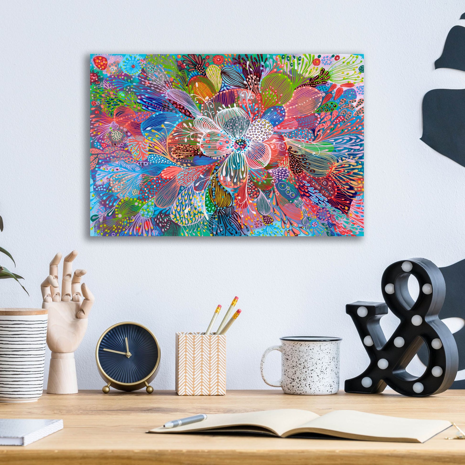 Epic Art 'Blooming2 by Noemi Ibarz, Acrylic Glass Wall Art,16x12