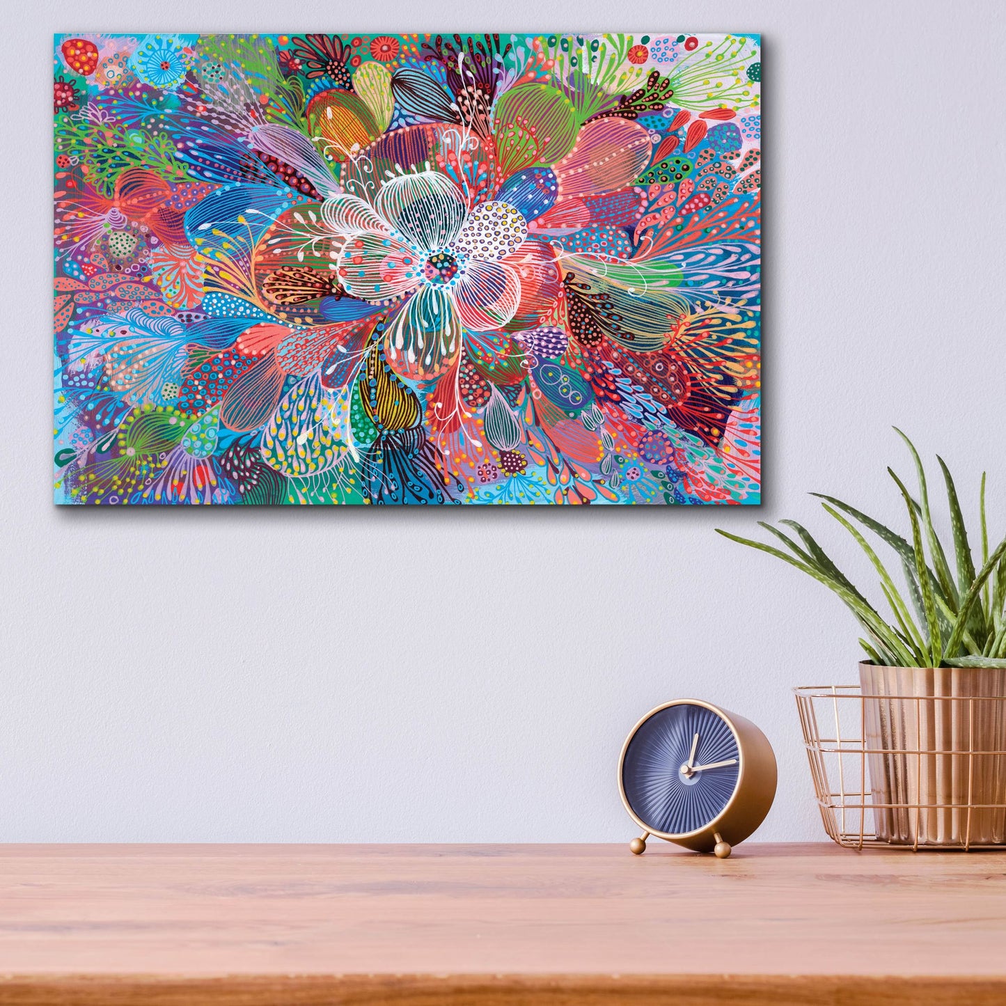 Epic Art 'Blooming2 by Noemi Ibarz, Acrylic Glass Wall Art,16x12