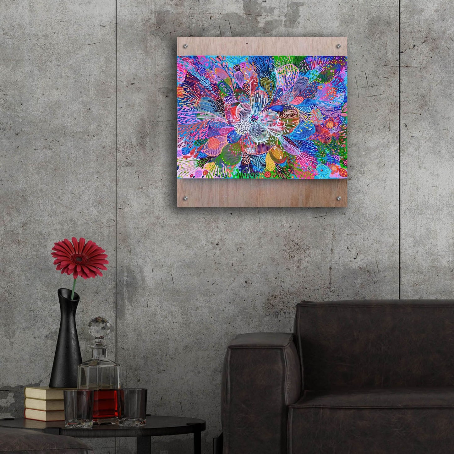Epic Art 'Blooming2 by Noemi Ibarz, Acrylic Glass Wall Art,24x24