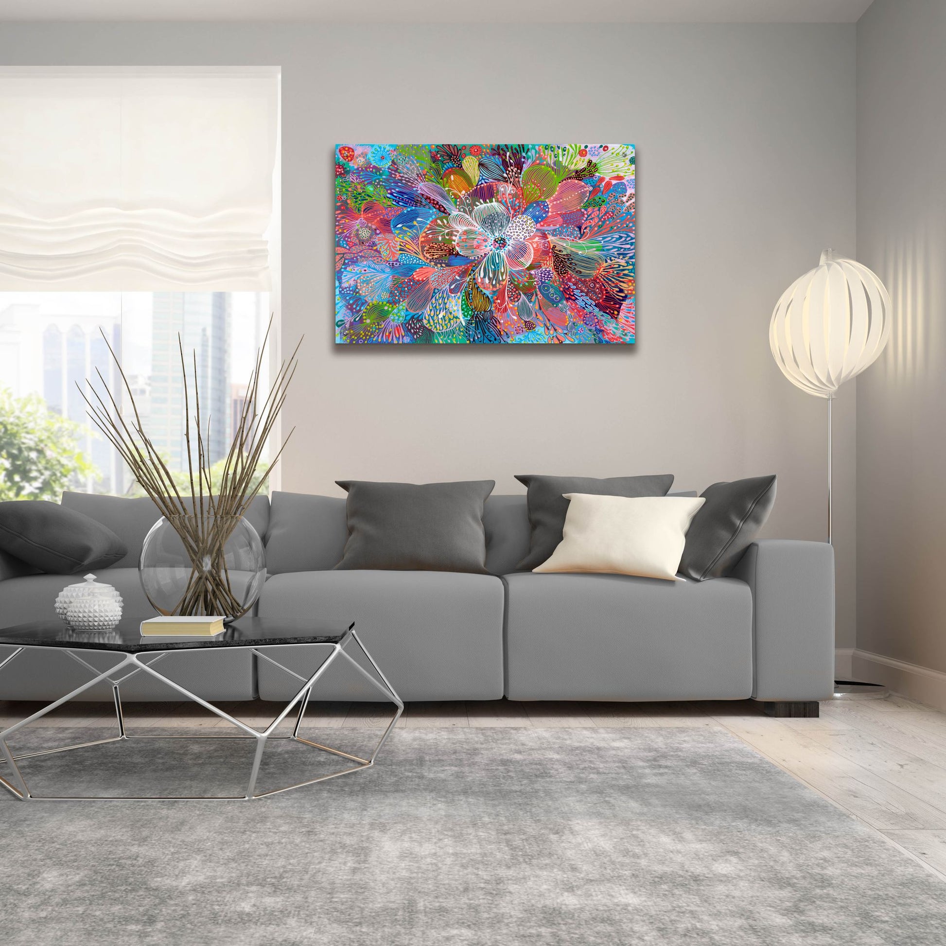Epic Art 'Blooming2 by Noemi Ibarz, Acrylic Glass Wall Art,36x24