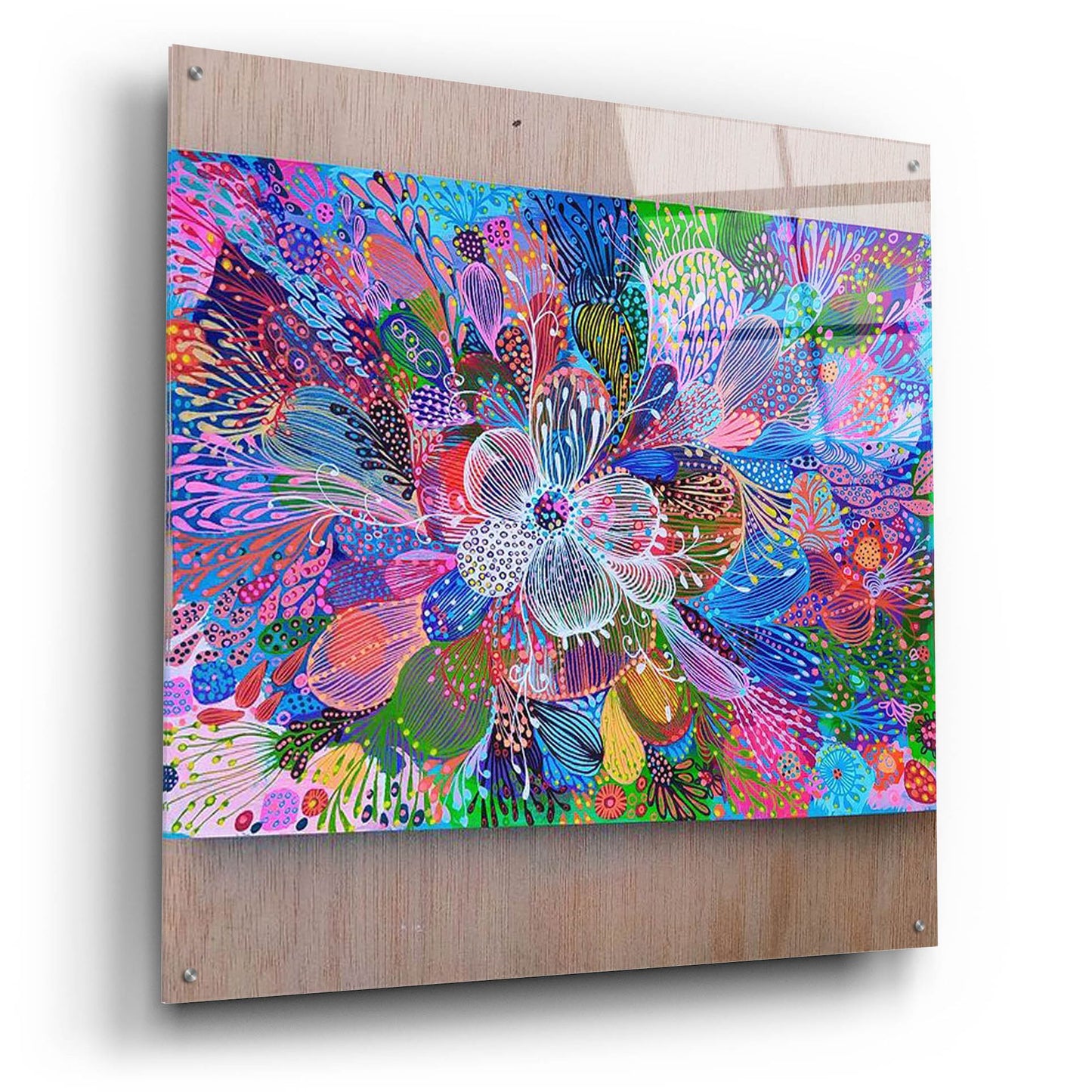 Epic Art 'Blooming2 by Noemi Ibarz, Acrylic Glass Wall Art,36x36