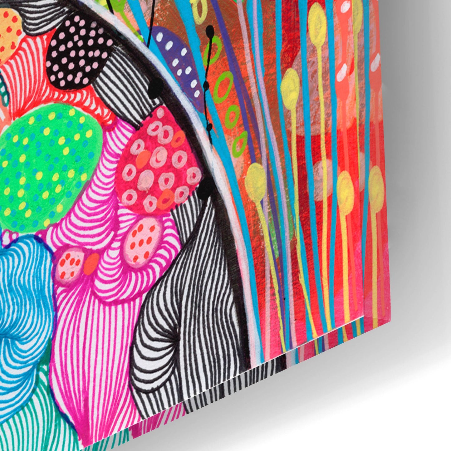 Epic Art 'Rainbow Cat2 by Noemi Ibarz, Acrylic Glass Wall Art,12x16