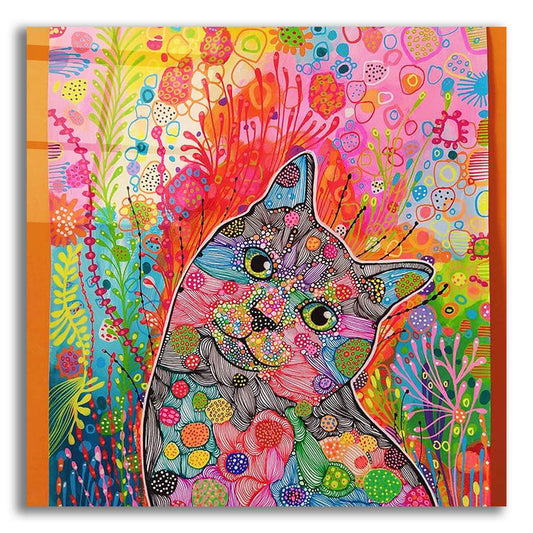 Epic Art 'Rainbow Cat2 by Noemi Ibarz, Acrylic Glass Wall Art