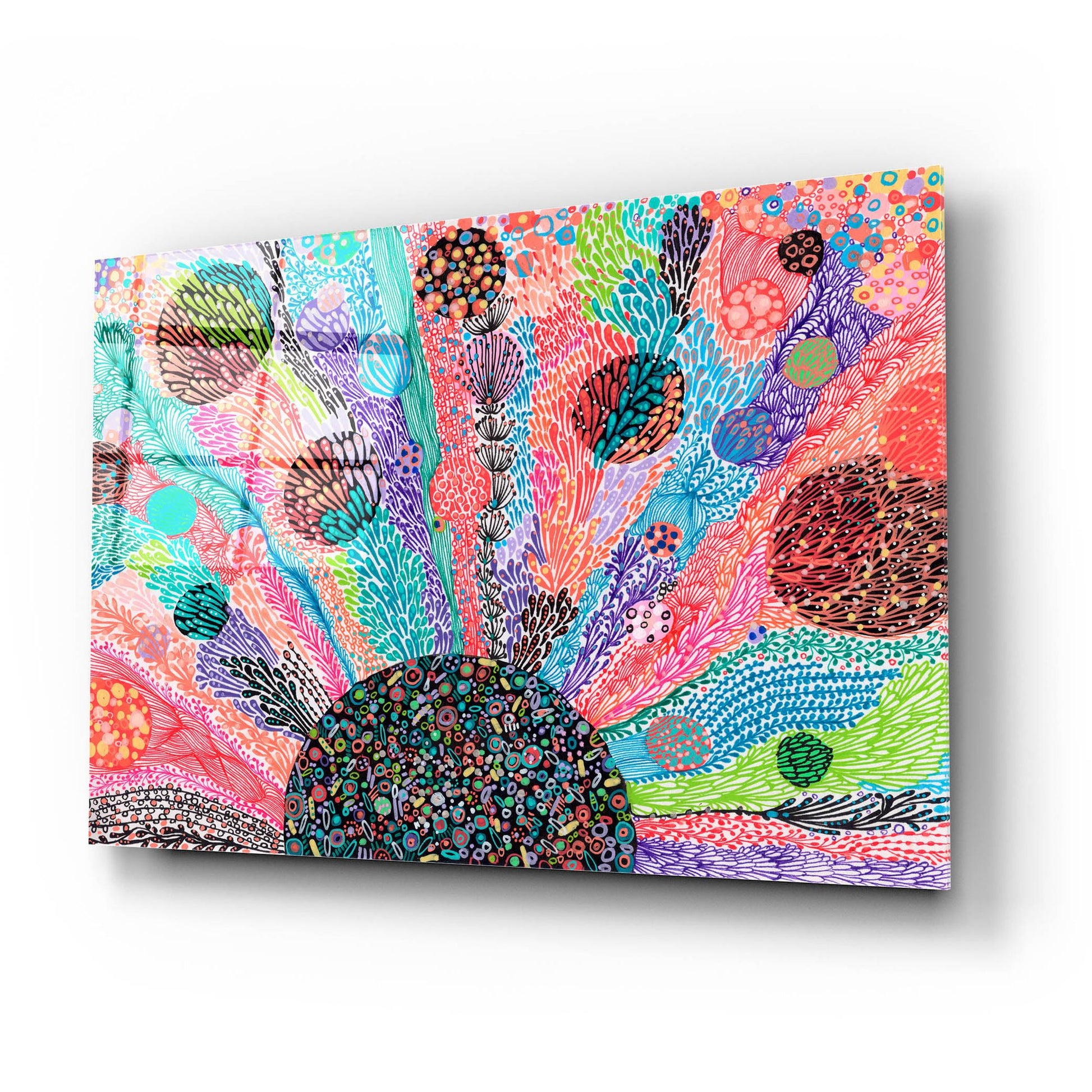 Epic Art 'Sunburst2 by Noemi Ibarz, Acrylic Glass Wall Art,24x16
