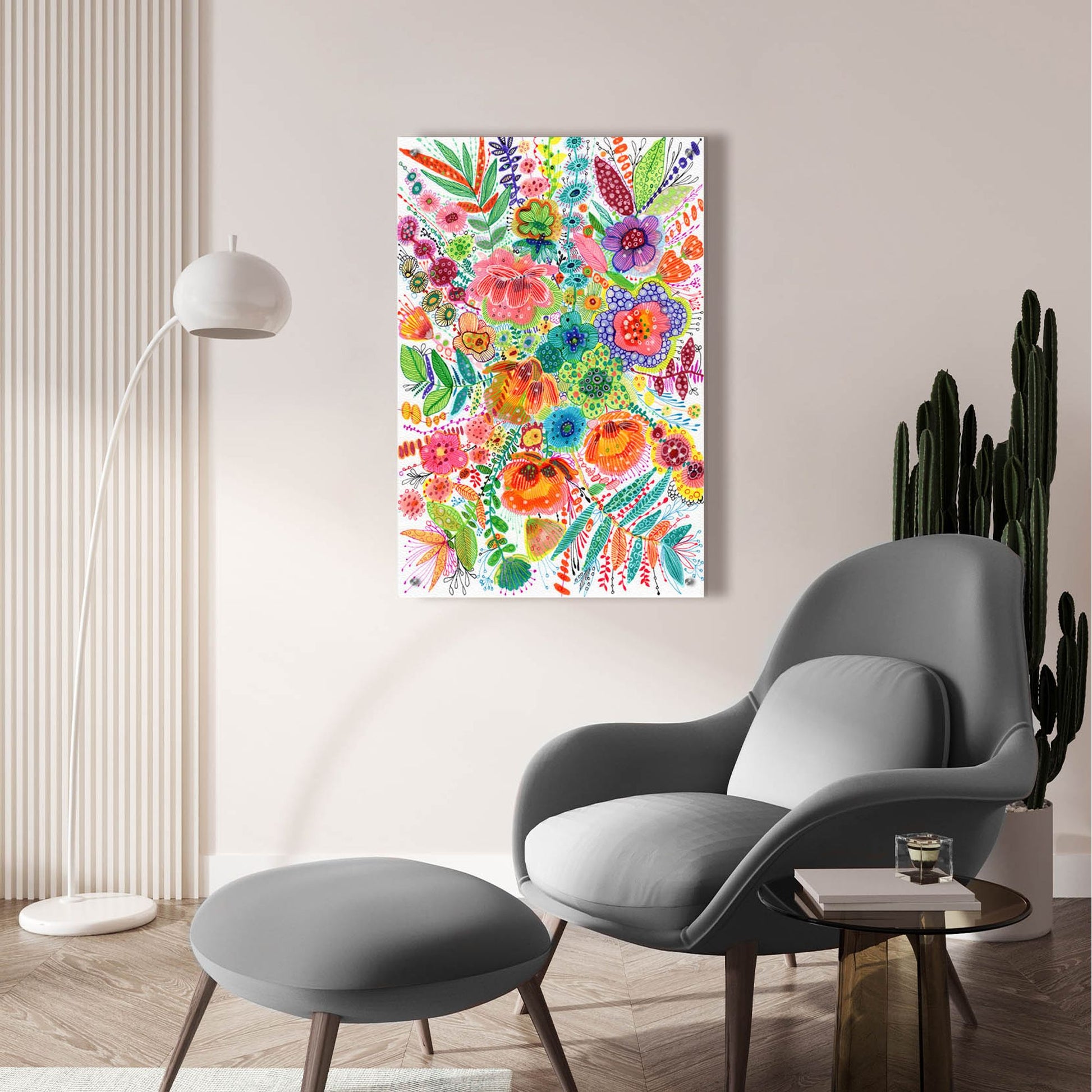 Epic Art 'Flowers Nim2 by Noemi Ibarz, Acrylic Glass Wall Art,24x36