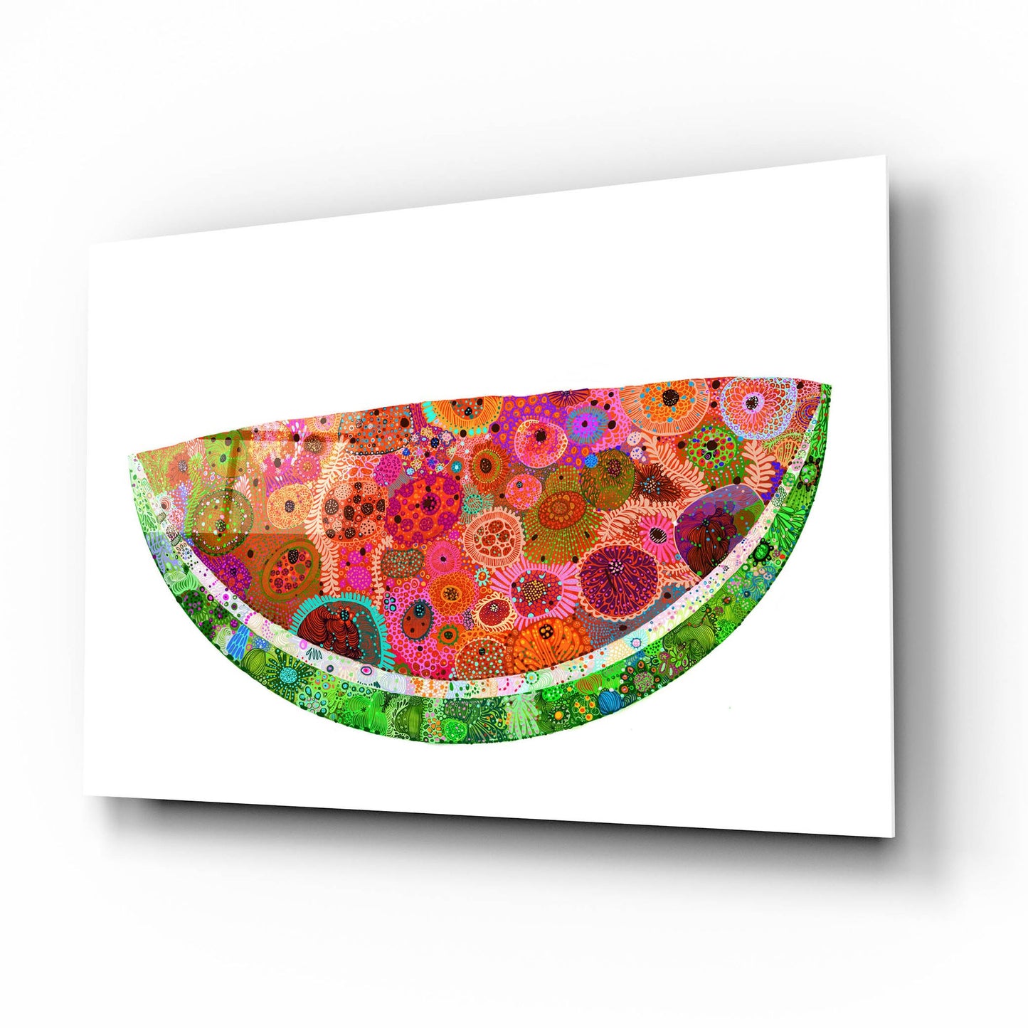 Epic Art 'Watermelon2 by Noemi Ibarz, Acrylic Glass Wall Art,16x12