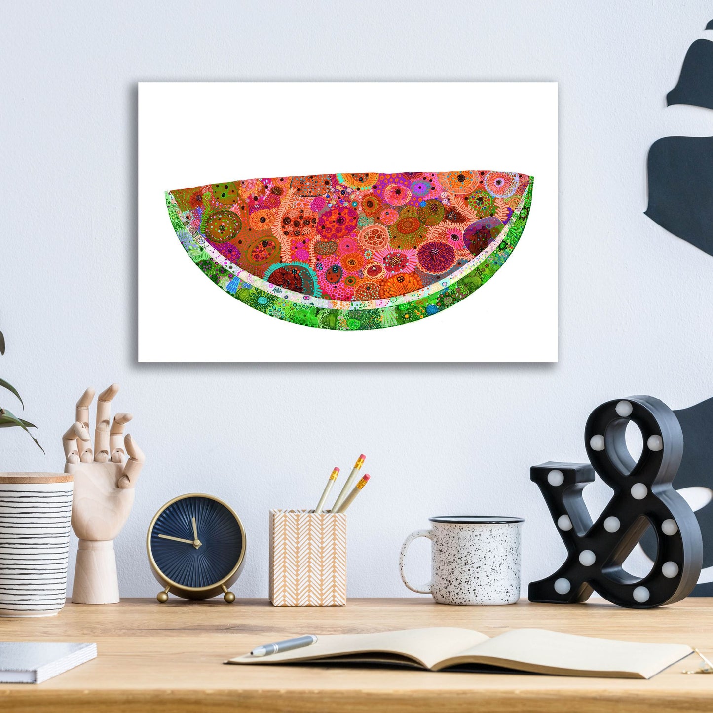 Epic Art 'Watermelon2 by Noemi Ibarz, Acrylic Glass Wall Art,16x12