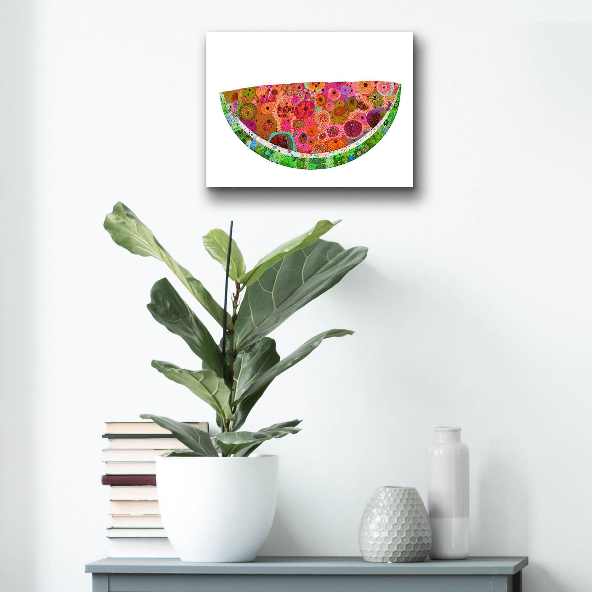 Epic Art 'Watermelon2 by Noemi Ibarz, Acrylic Glass Wall Art,16x12