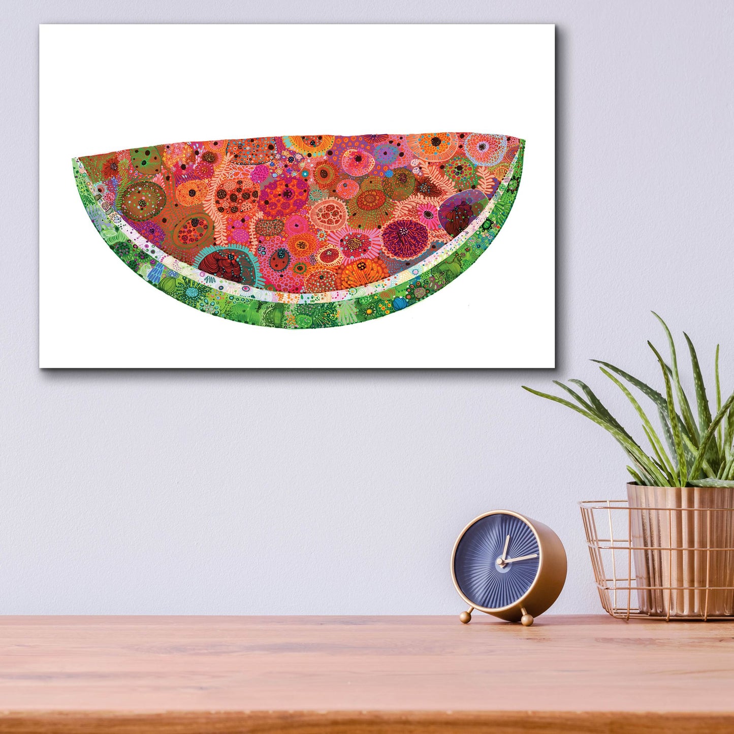 Epic Art 'Watermelon2 by Noemi Ibarz, Acrylic Glass Wall Art,16x12