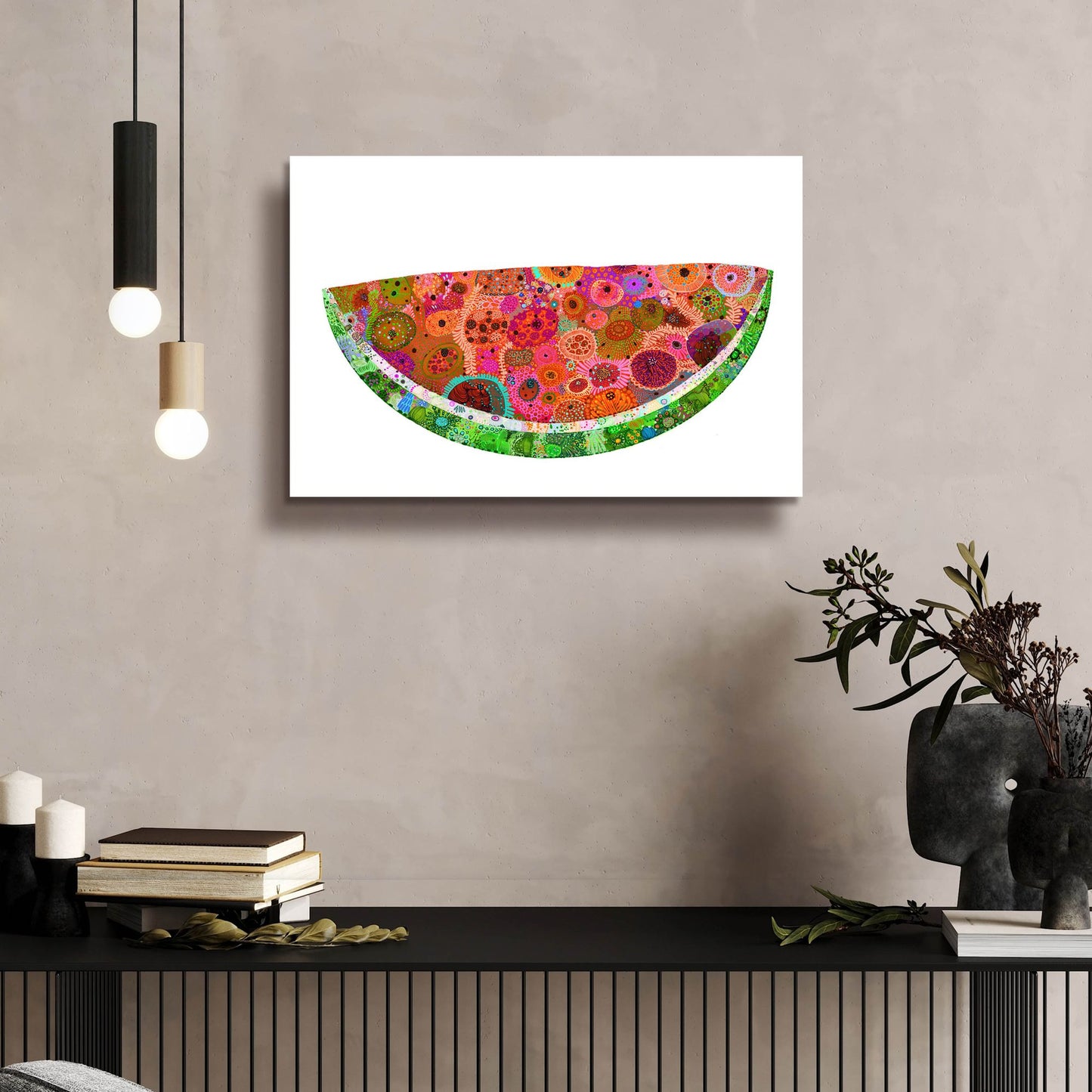 Epic Art 'Watermelon2 by Noemi Ibarz, Acrylic Glass Wall Art,24x16