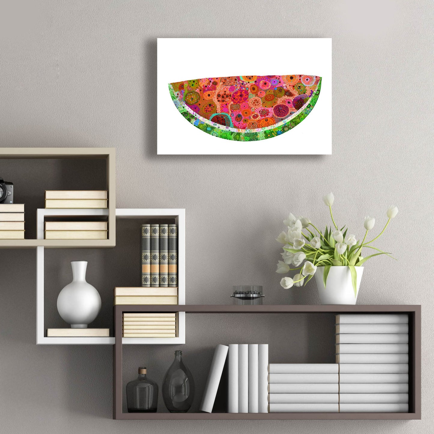 Epic Art 'Watermelon2 by Noemi Ibarz, Acrylic Glass Wall Art,24x16