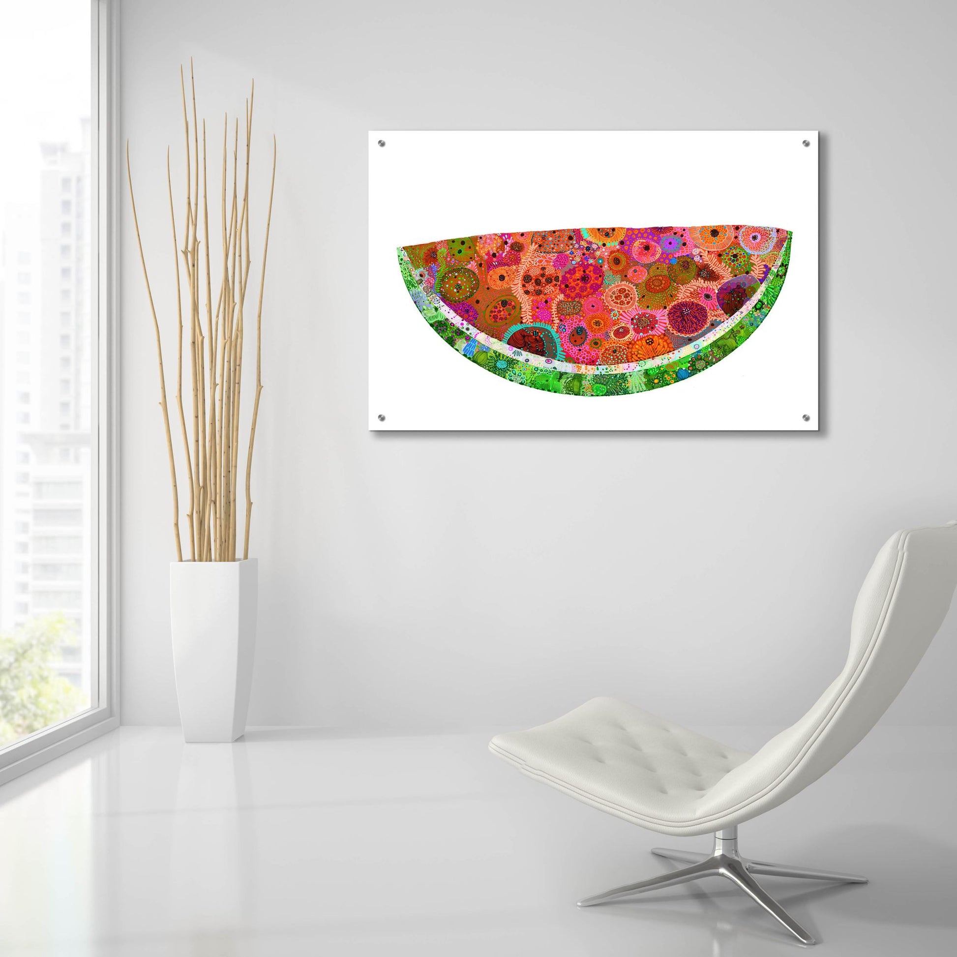 Epic Art 'Watermelon2 by Noemi Ibarz, Acrylic Glass Wall Art,36x24