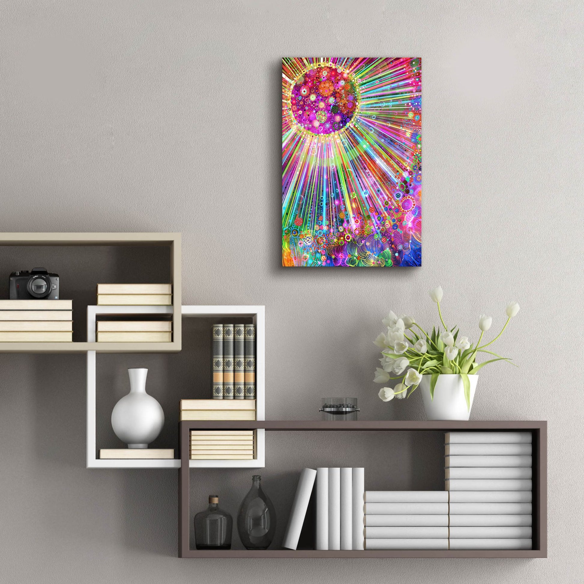 Epic Art 'Big Bang2 by Noemi Ibarz, Acrylic Glass Wall Art,16x24