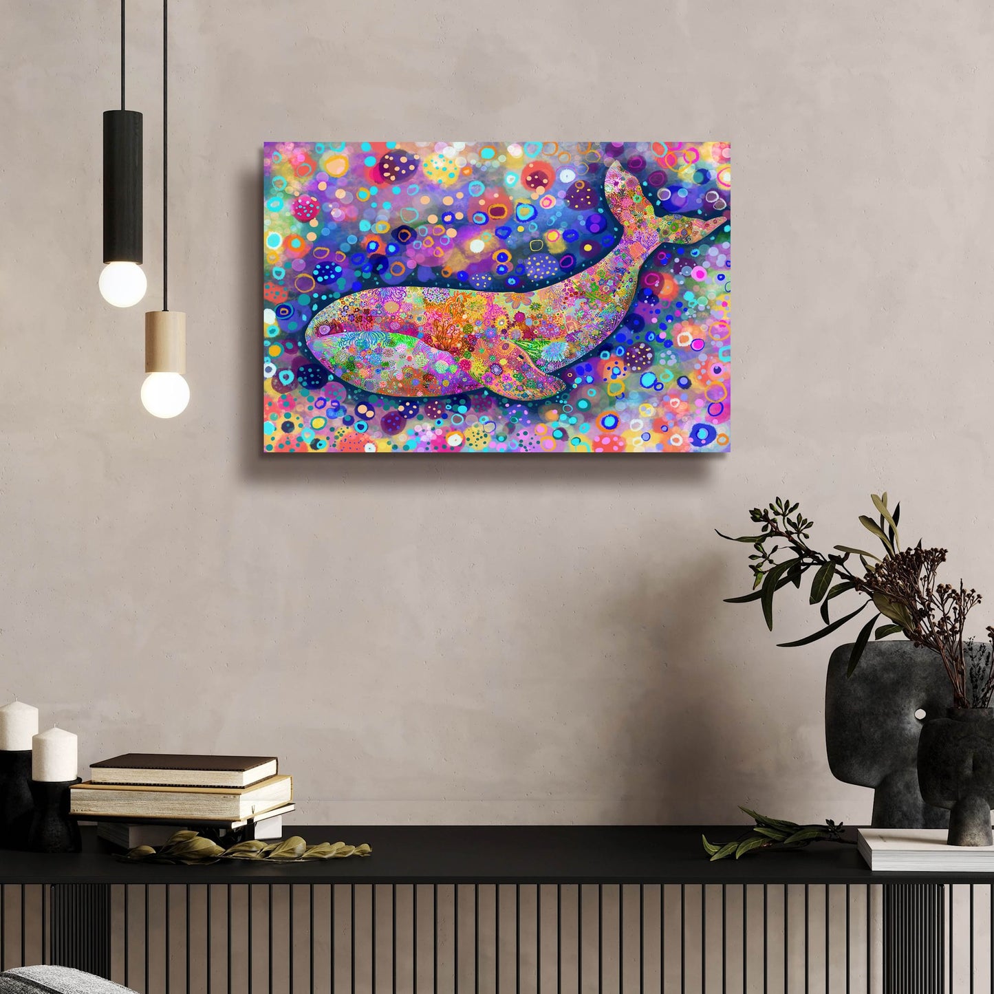 Epic Art 'Fondo Ballena2 by Noemi Ibarz, Acrylic Glass Wall Art,24x16