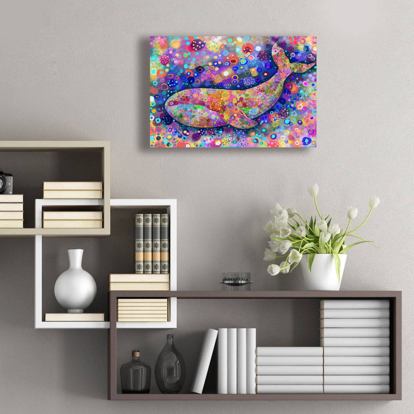 Epic Art 'Fondo Ballena2 by Noemi Ibarz, Acrylic Glass Wall Art,24x16