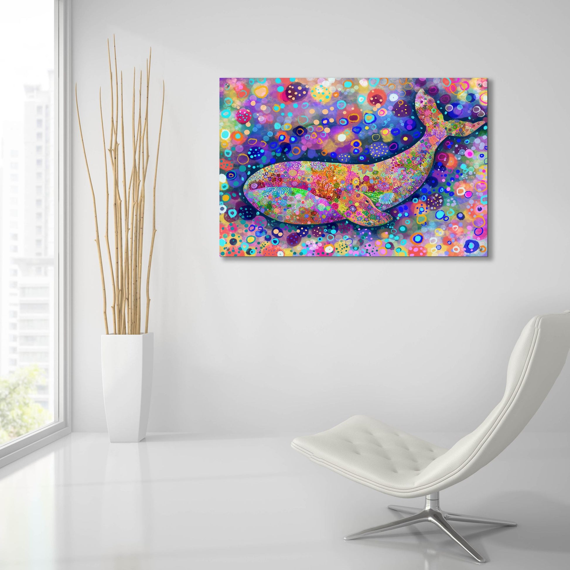 Epic Art 'Fondo Ballena2 by Noemi Ibarz, Acrylic Glass Wall Art,36x24