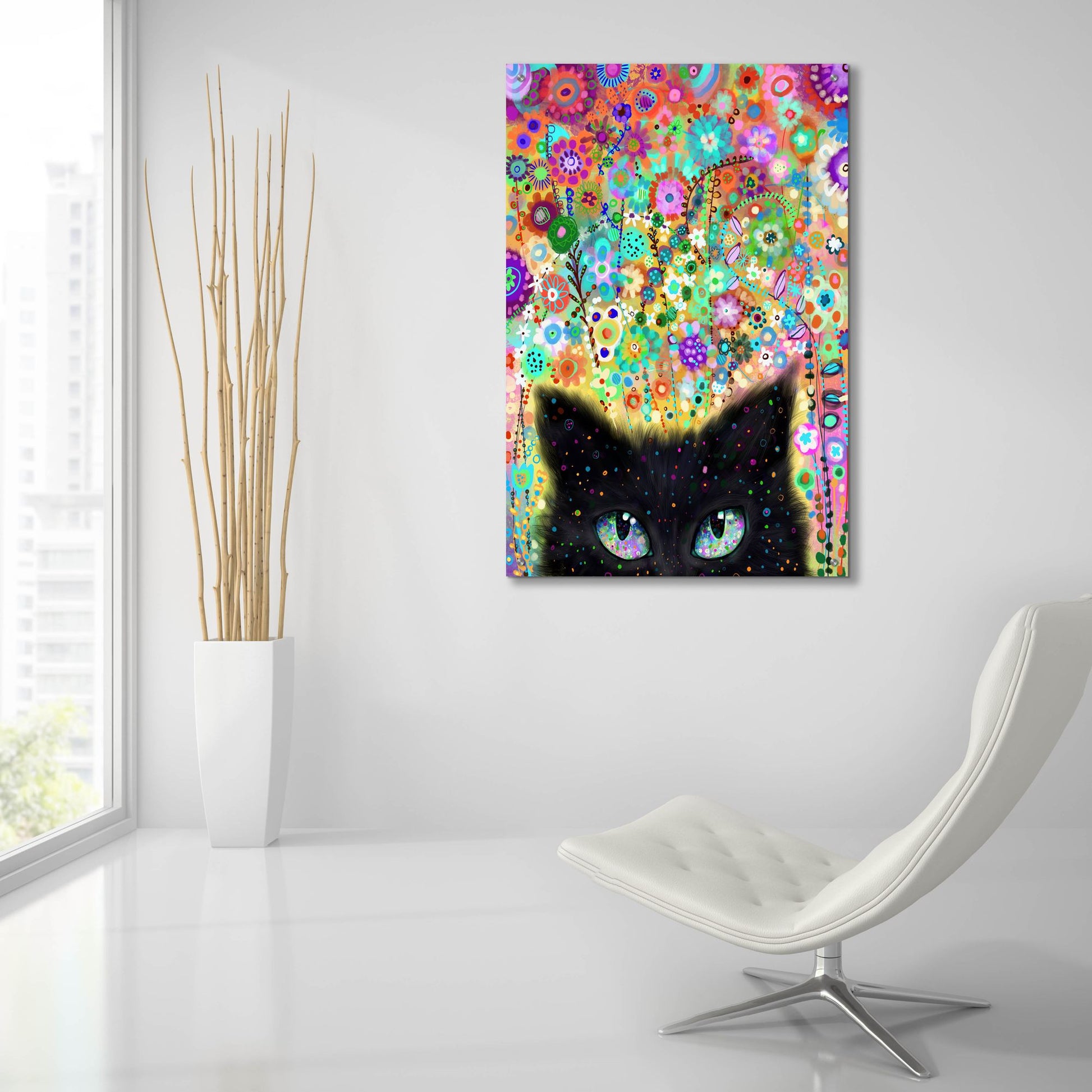 Epic Art 'Ojos Gato2 by Noemi Ibarz, Acrylic Glass Wall Art,24x36