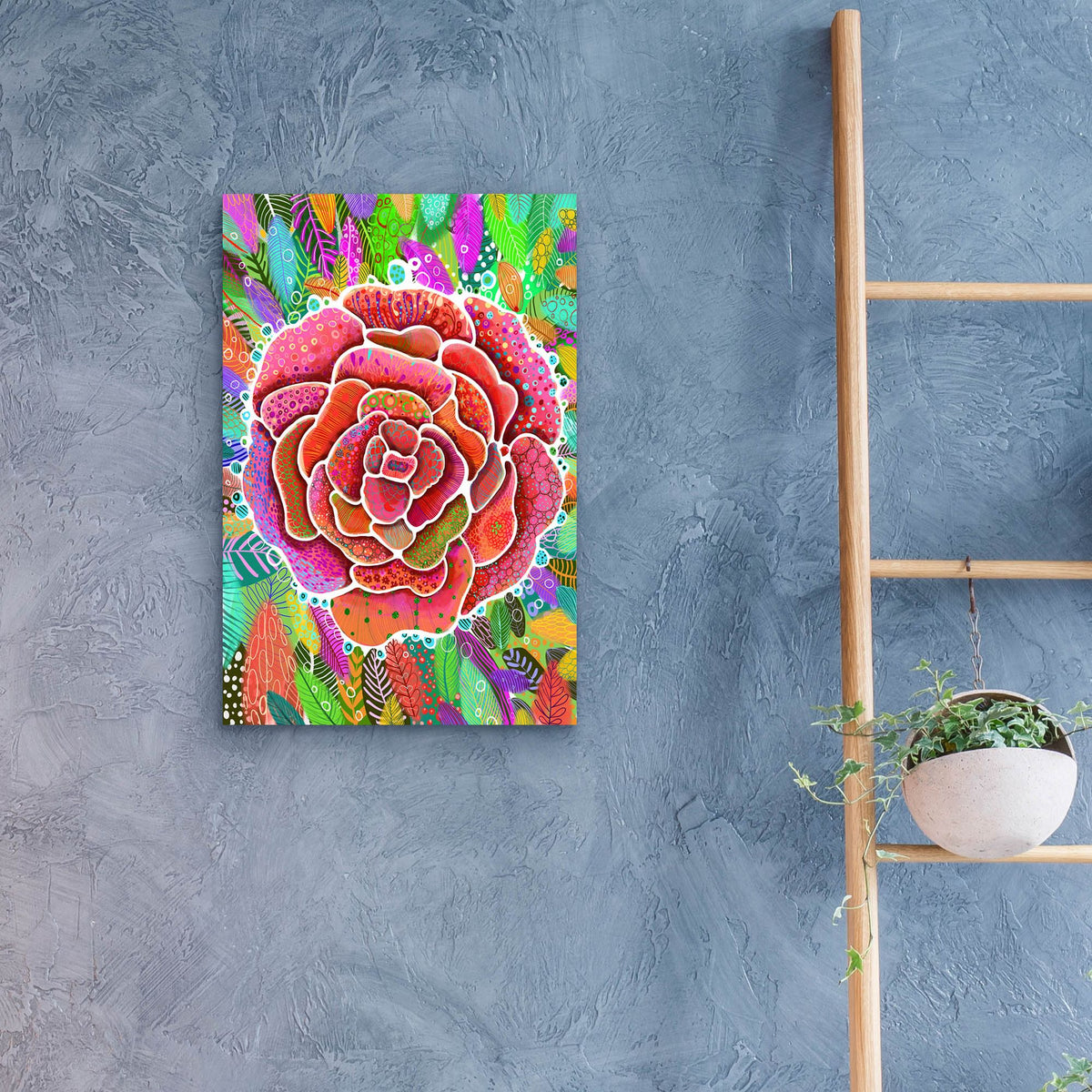 Epic Art 'Camelia Fondo2 by Noemi Ibarz, Acrylic Glass Wall Art,16x24
