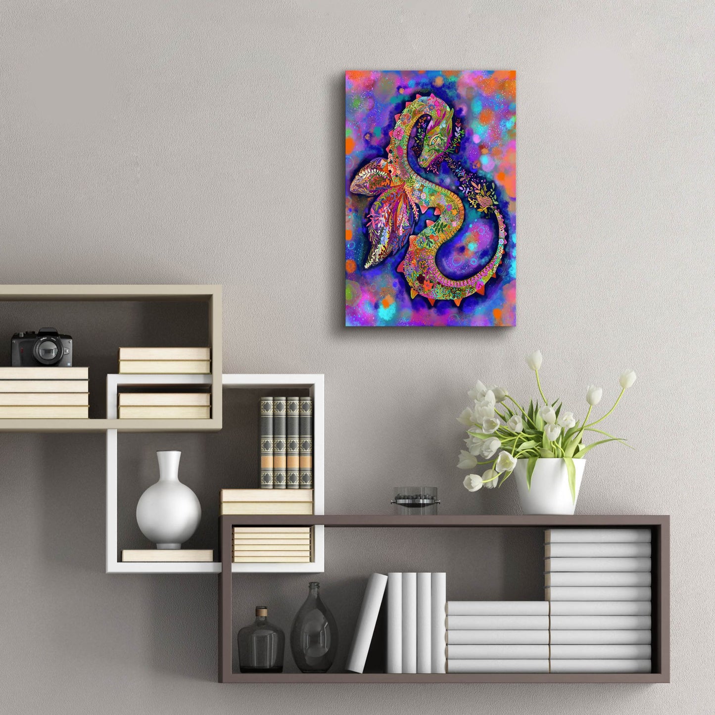 Epic Art 'Dragon2v2 by Noemi Ibarz, Acrylic Glass Wall Art,16x24