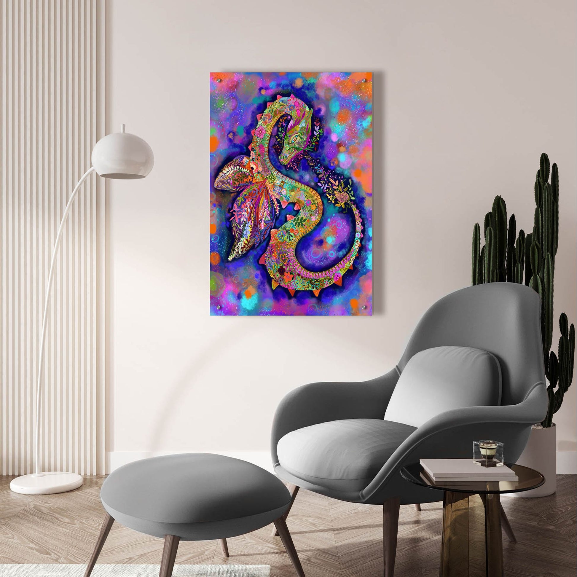 Epic Art 'Dragon2v2 by Noemi Ibarz, Acrylic Glass Wall Art,24x36