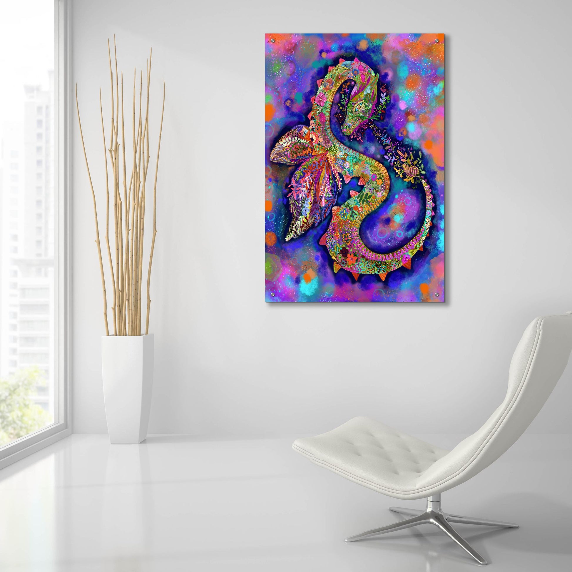 Epic Art 'Dragon2v2 by Noemi Ibarz, Acrylic Glass Wall Art,24x36