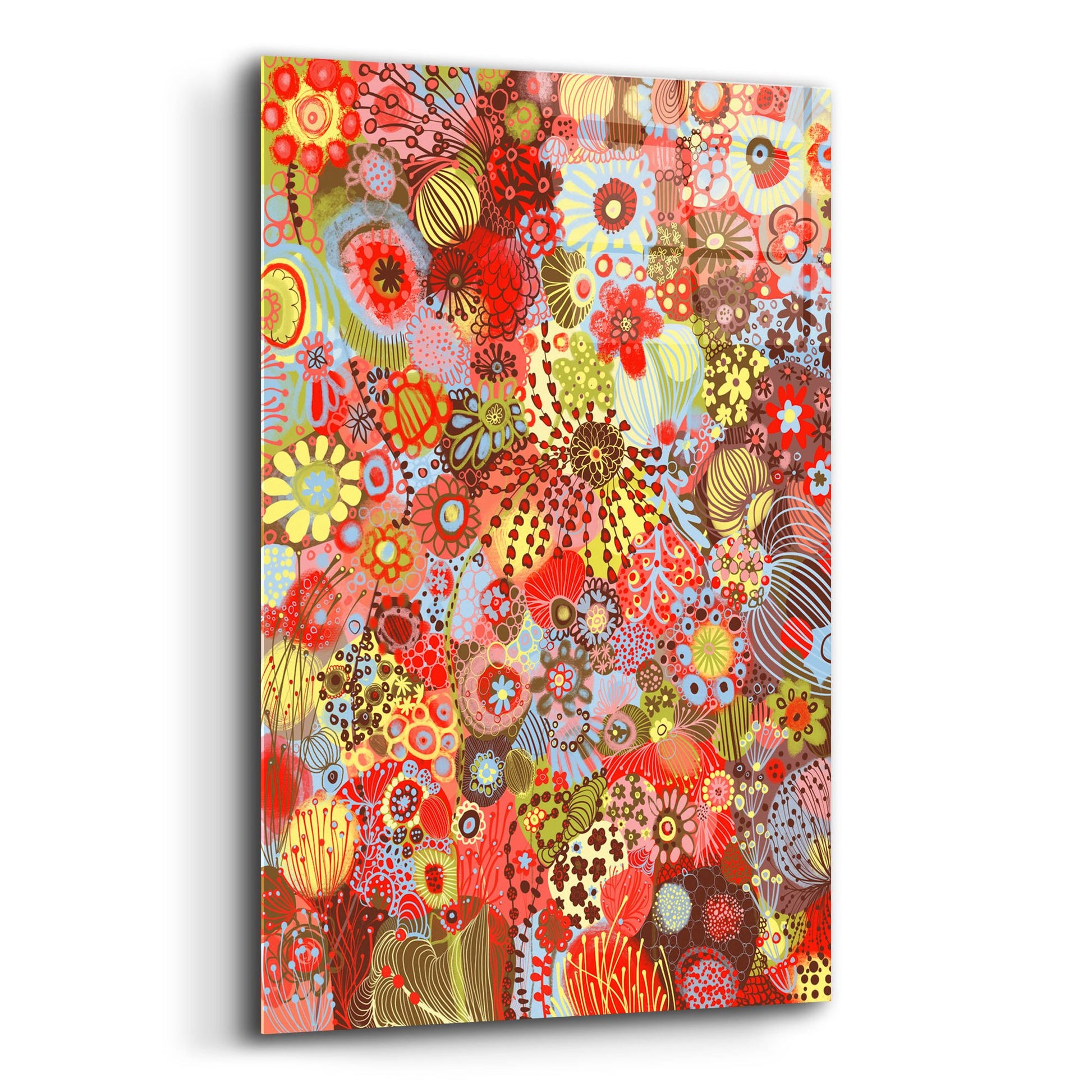 Epic Art 'Field Of Flowers2 by Noemi Ibarz, Acrylic Glass Wall Art,12x16