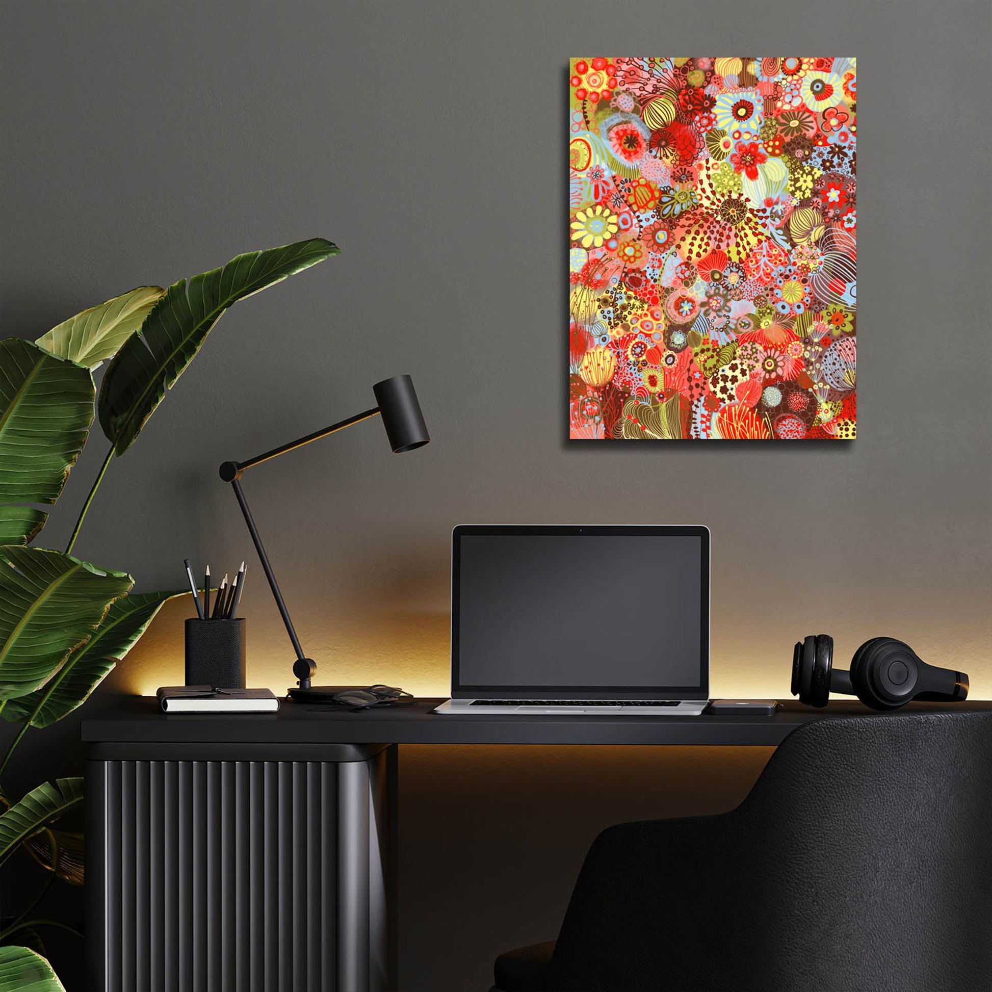 Epic Art 'Field Of Flowers2 by Noemi Ibarz, Acrylic Glass Wall Art,12x16