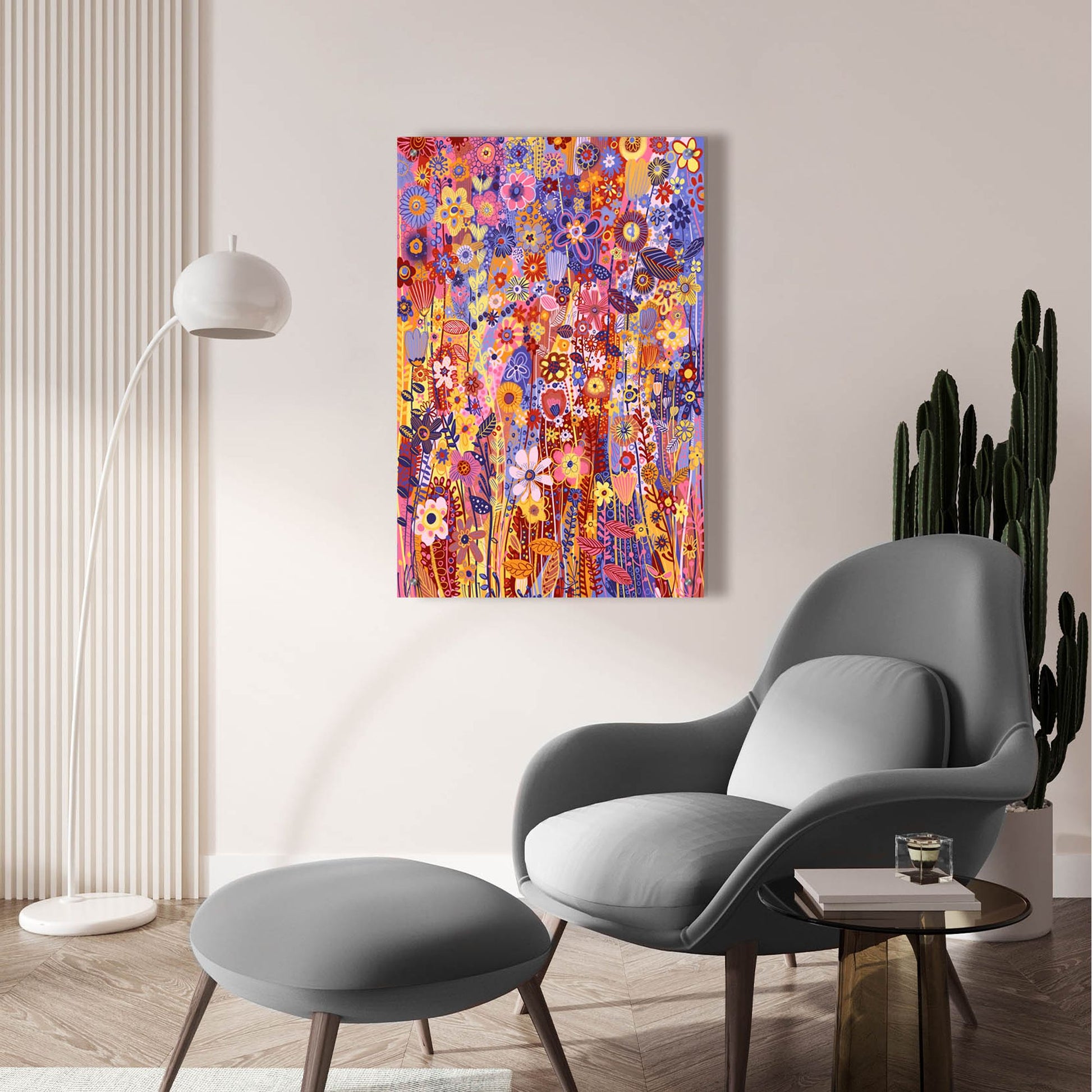 Epic Art 'Flowers In The Sun2 by Noemi Ibarz, Acrylic Glass Wall Art,24x36