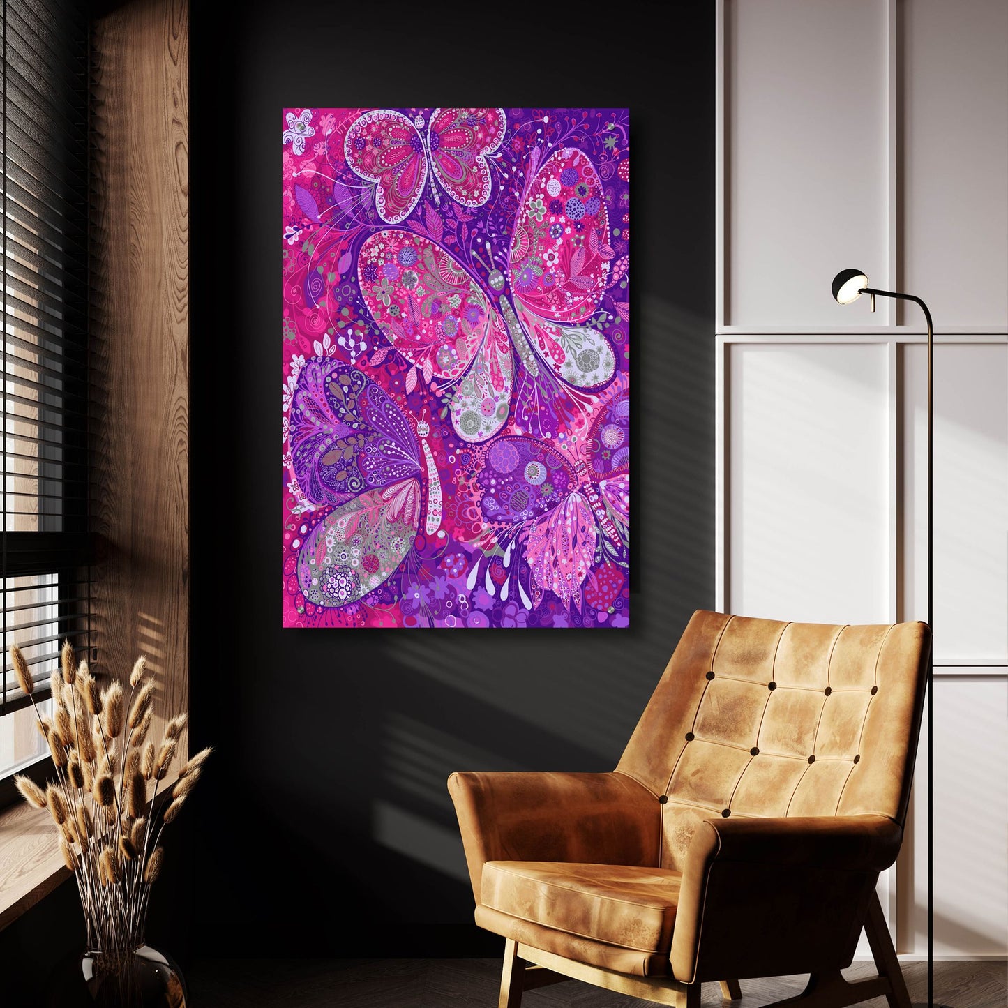 Epic Art 'Mariposas2 by Noemi Ibarz, Acrylic Glass Wall Art,24x36