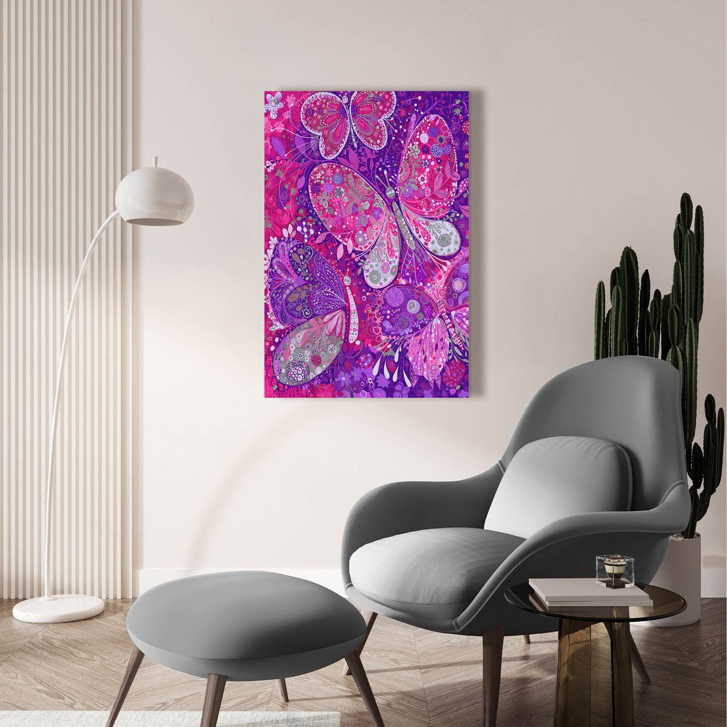 Epic Art 'Mariposas2 by Noemi Ibarz, Acrylic Glass Wall Art,24x36