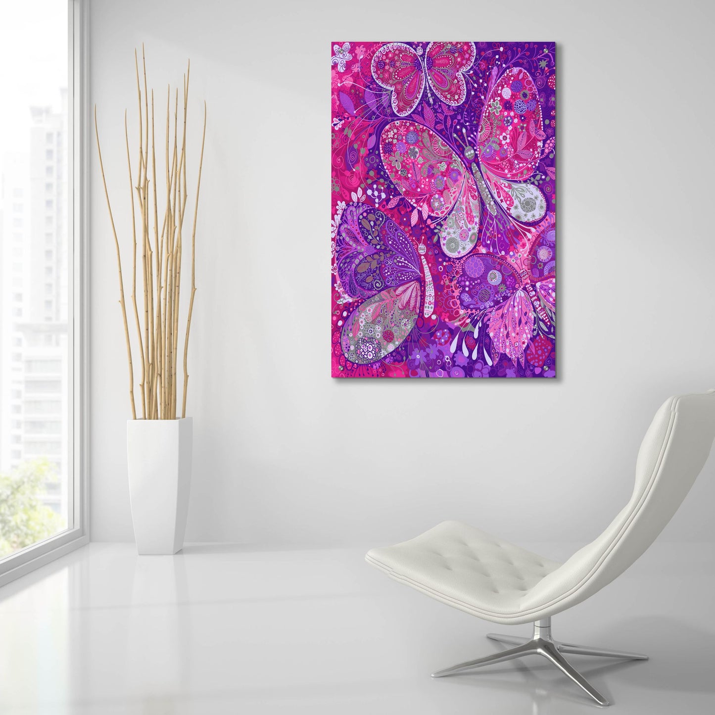 Epic Art 'Mariposas2 by Noemi Ibarz, Acrylic Glass Wall Art,24x36