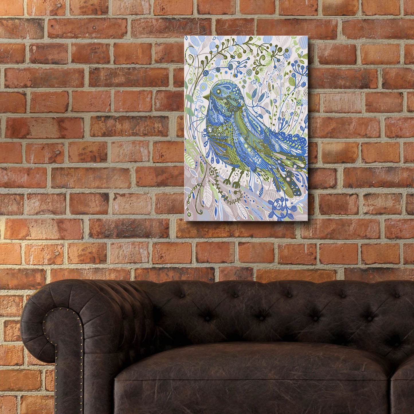 Epic Art 'Blue Bird2 by Noemi Ibarz, Acrylic Glass Wall Art,16x24