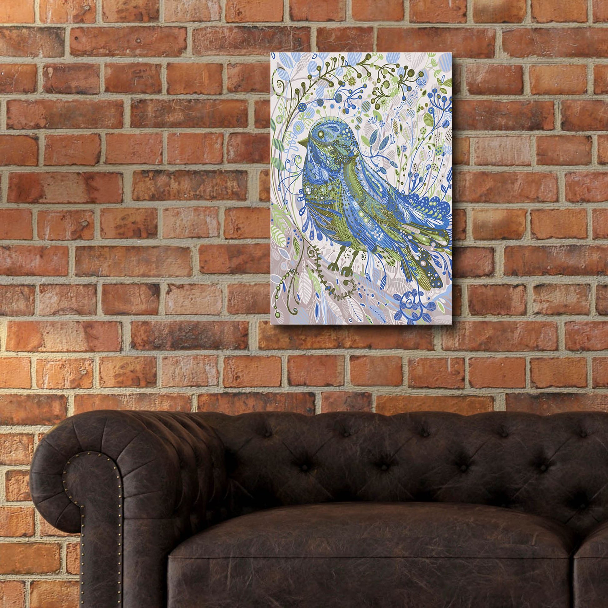 Epic Art 'Blue Bird2 by Noemi Ibarz, Acrylic Glass Wall Art,16x24
