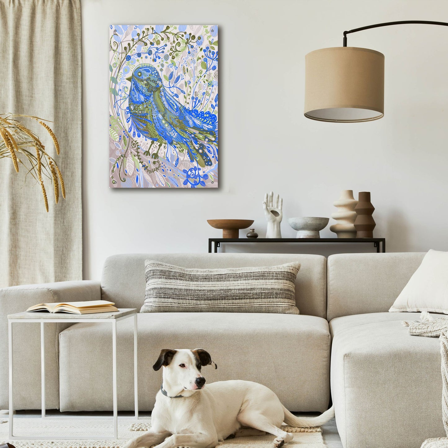 Epic Art 'Blue Bird2 by Noemi Ibarz, Acrylic Glass Wall Art,24x36