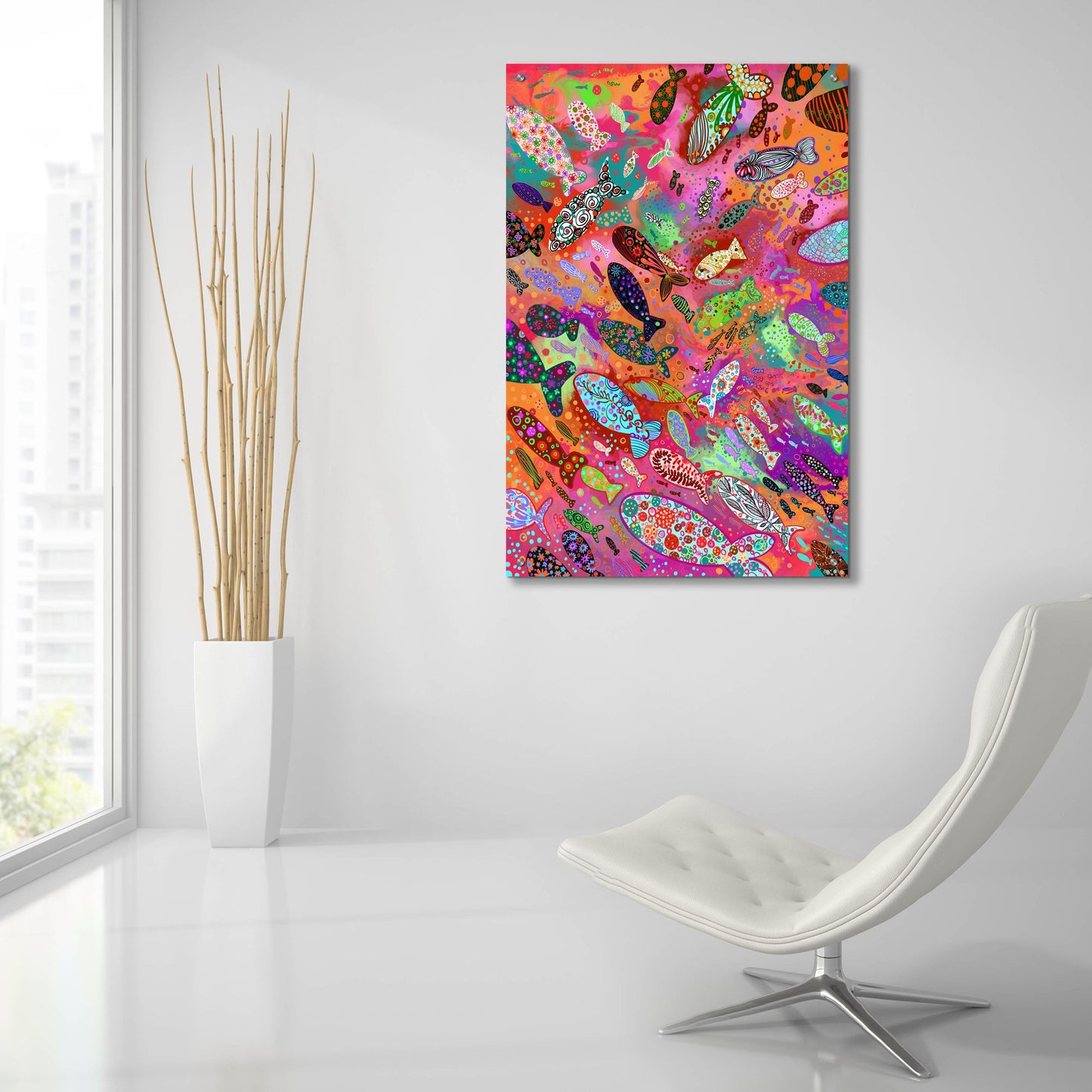 Epic Art 'Fish2 by Noemi Ibarz, Acrylic Glass Wall Art,24x36