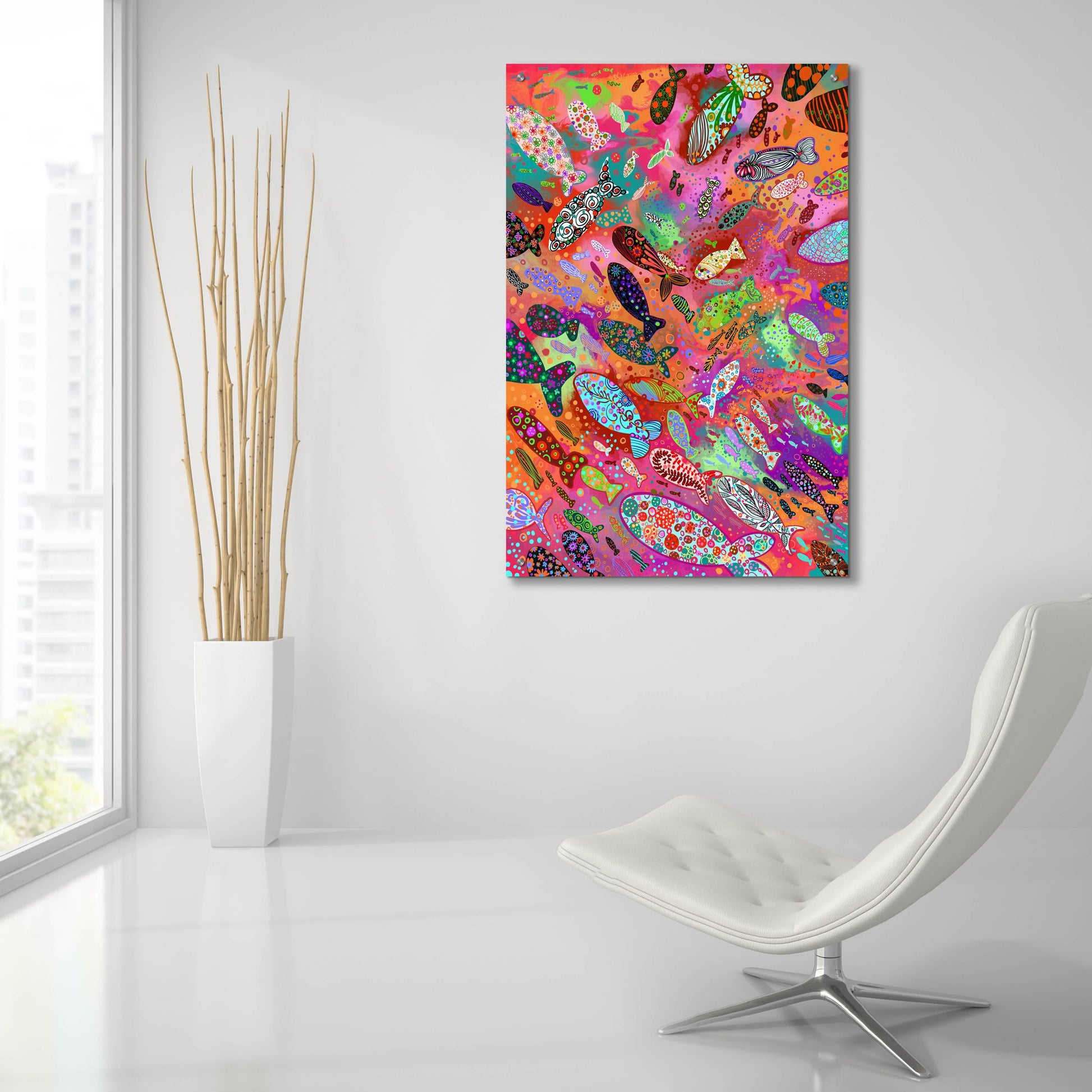 Epic Art 'Fish2 by Noemi Ibarz, Acrylic Glass Wall Art,24x36