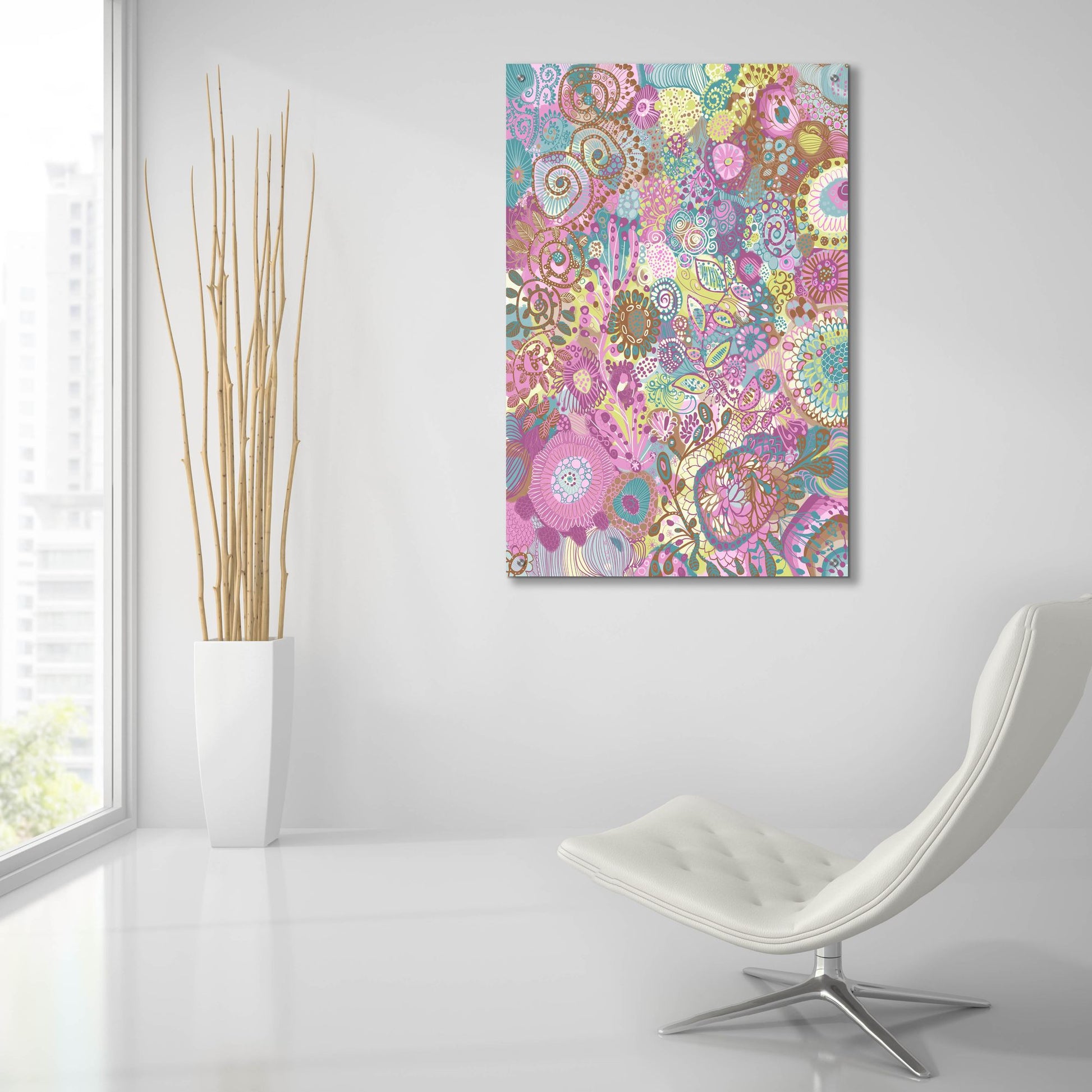 Epic Art 'Sunflowers2v2 by Noemi Ibarz, Acrylic Glass Wall Art,24x36