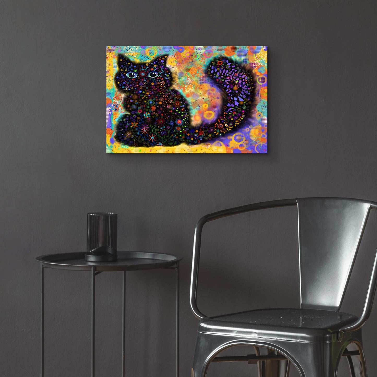 Epic Art 'Black Cat2v2 by Noemi Ibarz, Acrylic Glass Wall Art,24x16